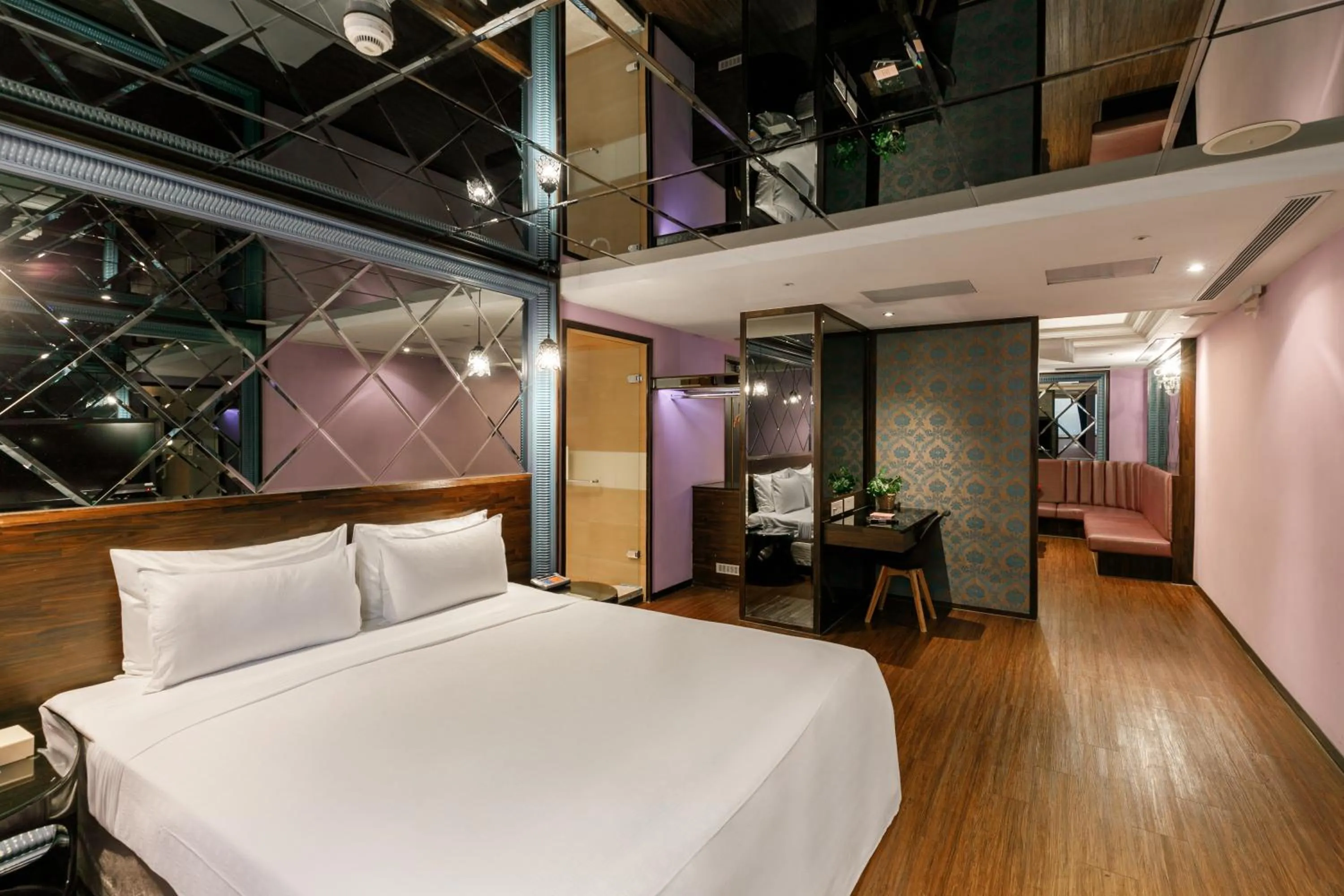 Bed in Surreal Motel