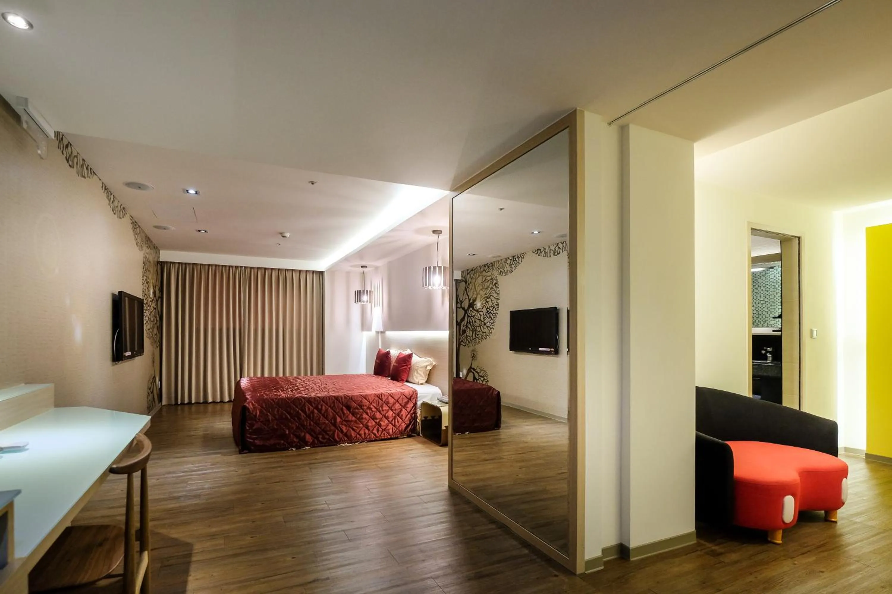 Bed in Surreal Motel