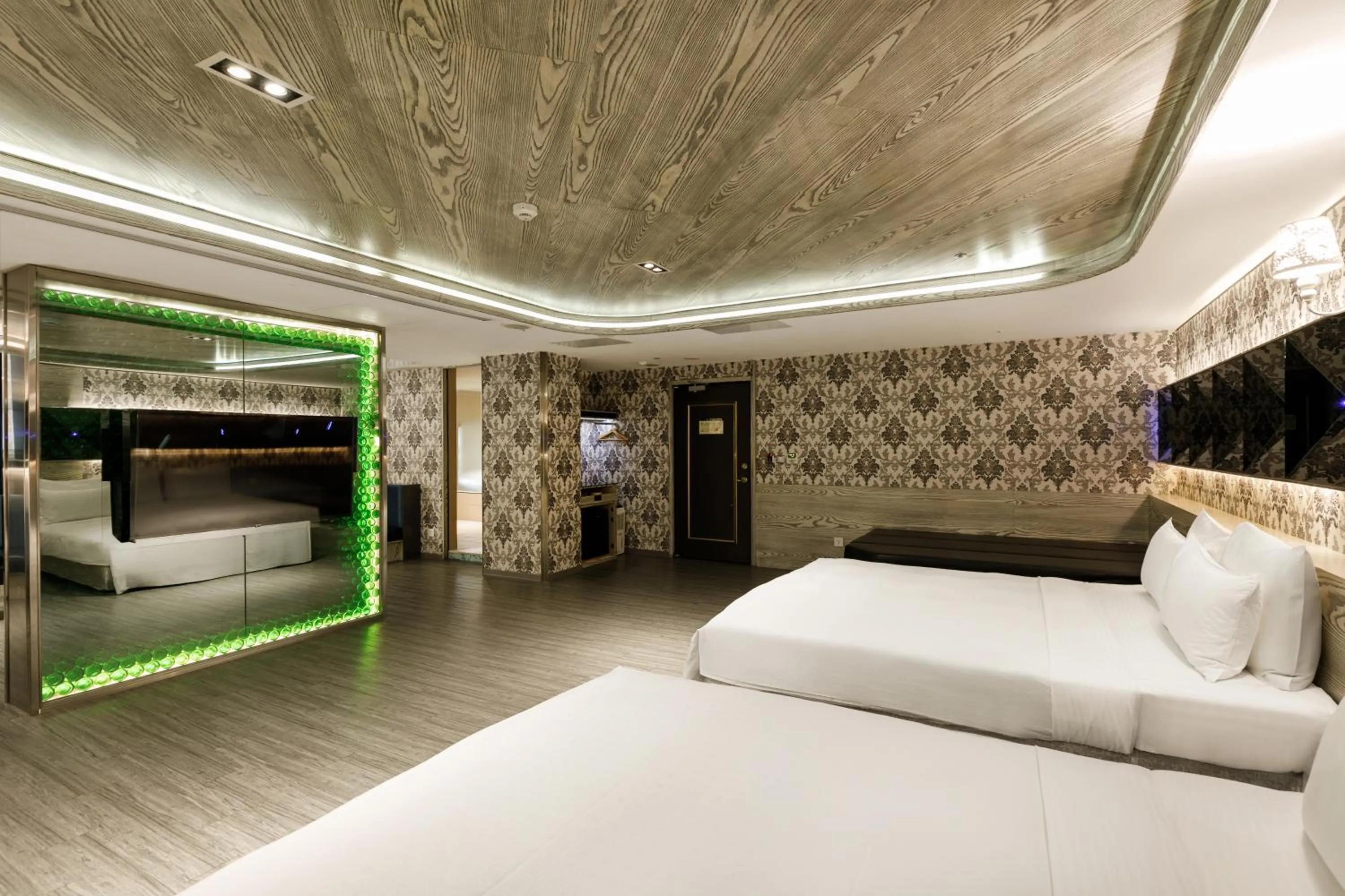 Bed in Surreal Motel