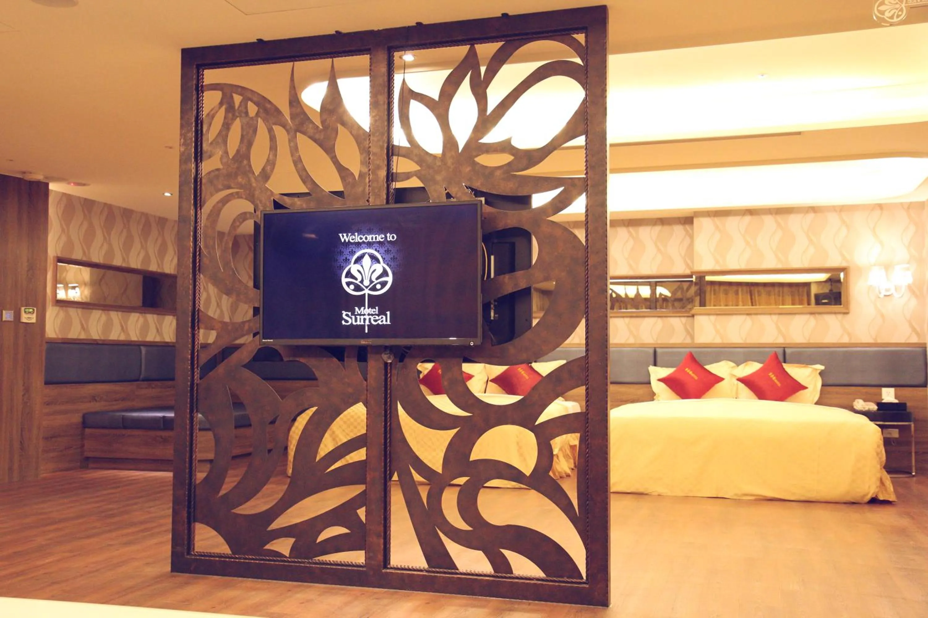 Bed in Surreal Motel