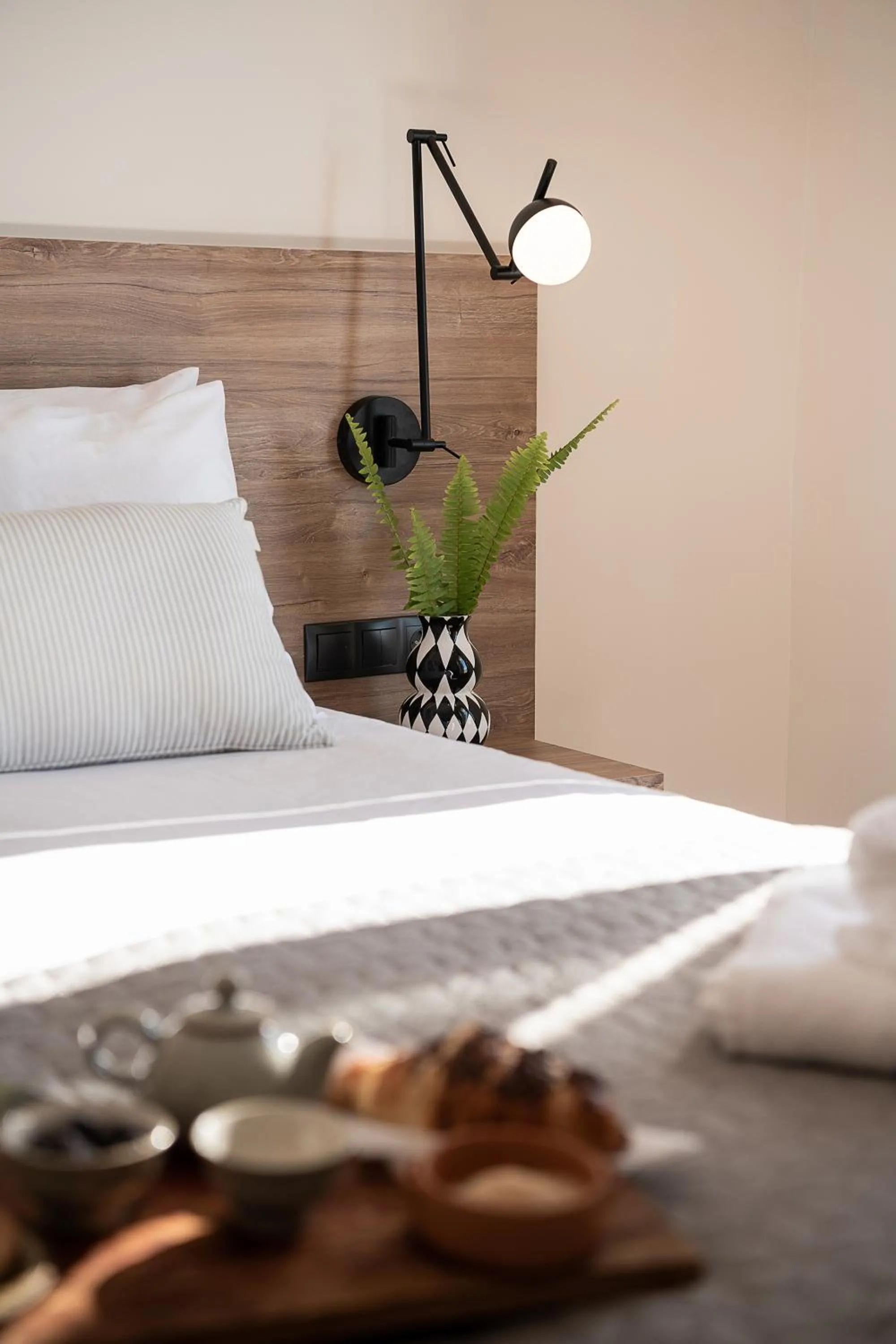 Bed in Amphitrite Hotel