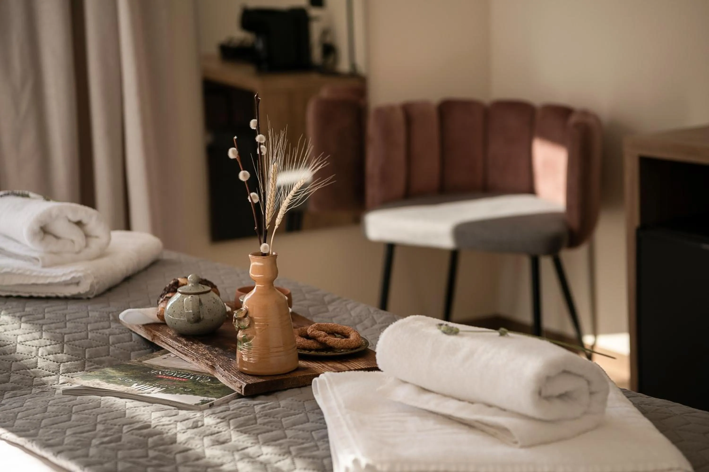 Bed in Amphitrite Hotel