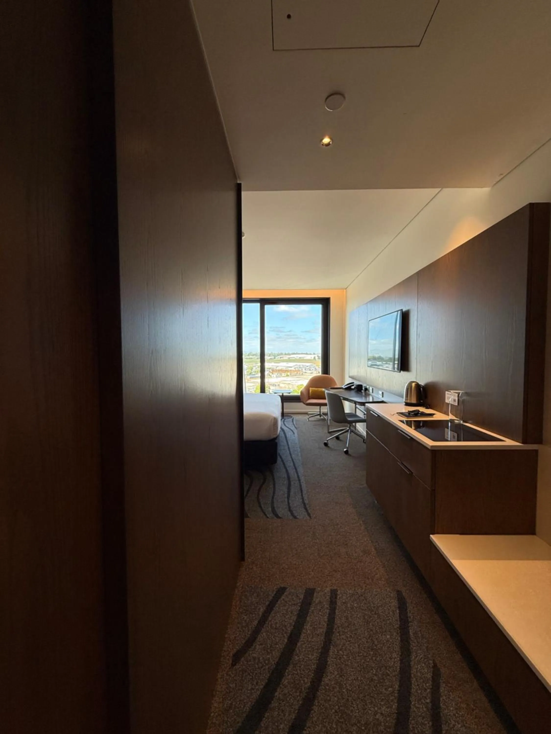 View (from property/room), Bed in Novotel Christchurch Airport