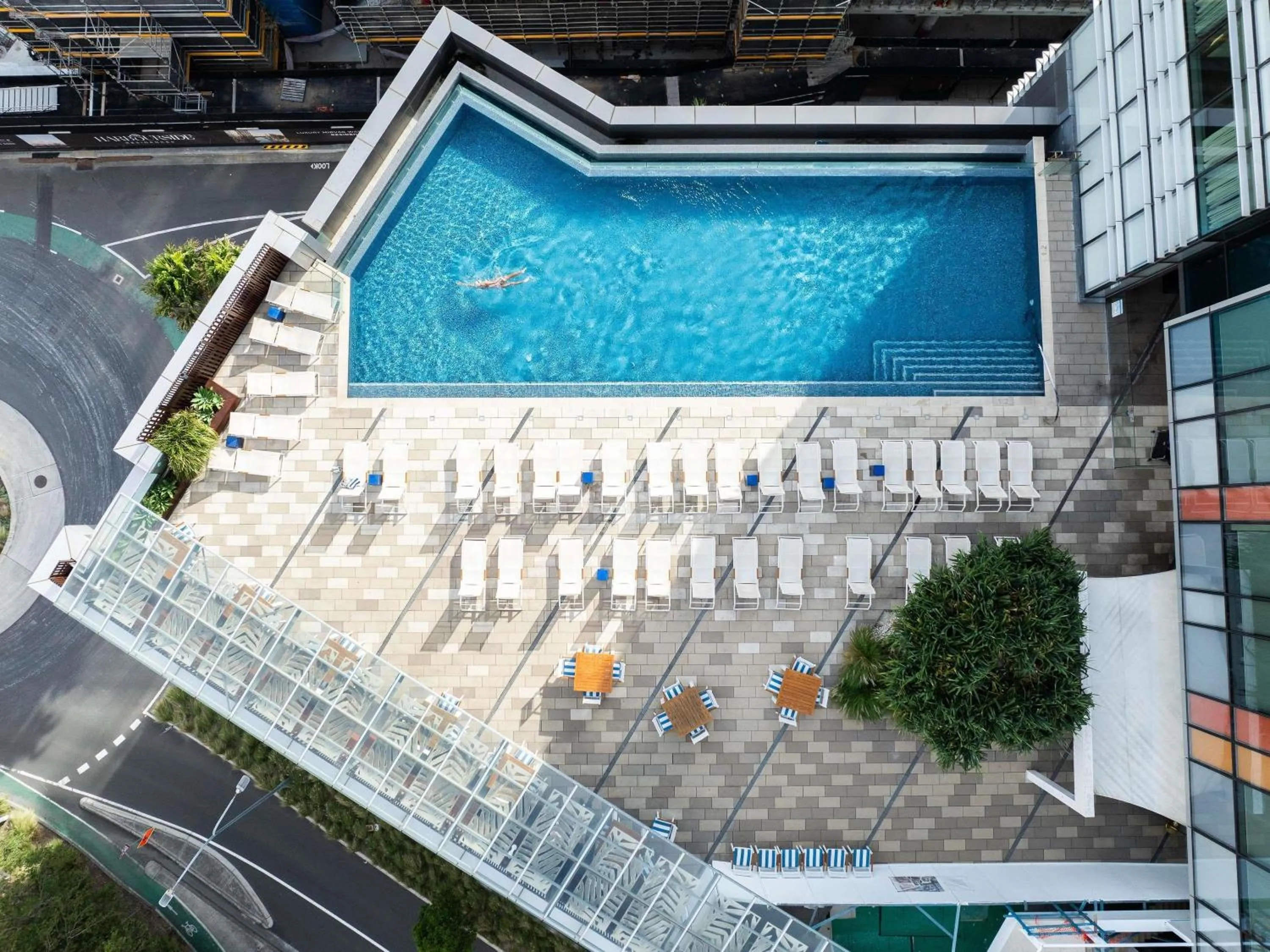 Pool view in Sofitel Sydney Darling Harbour