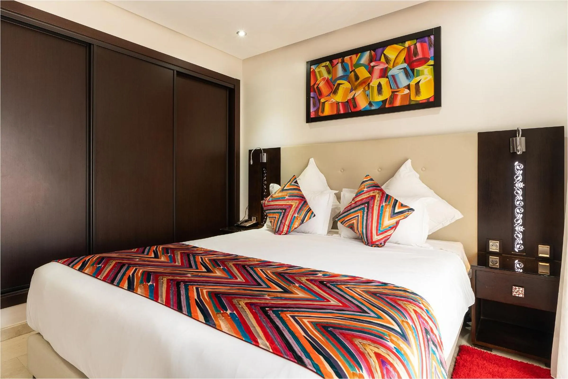 Bed in Palm Menara Hotel Marrakech