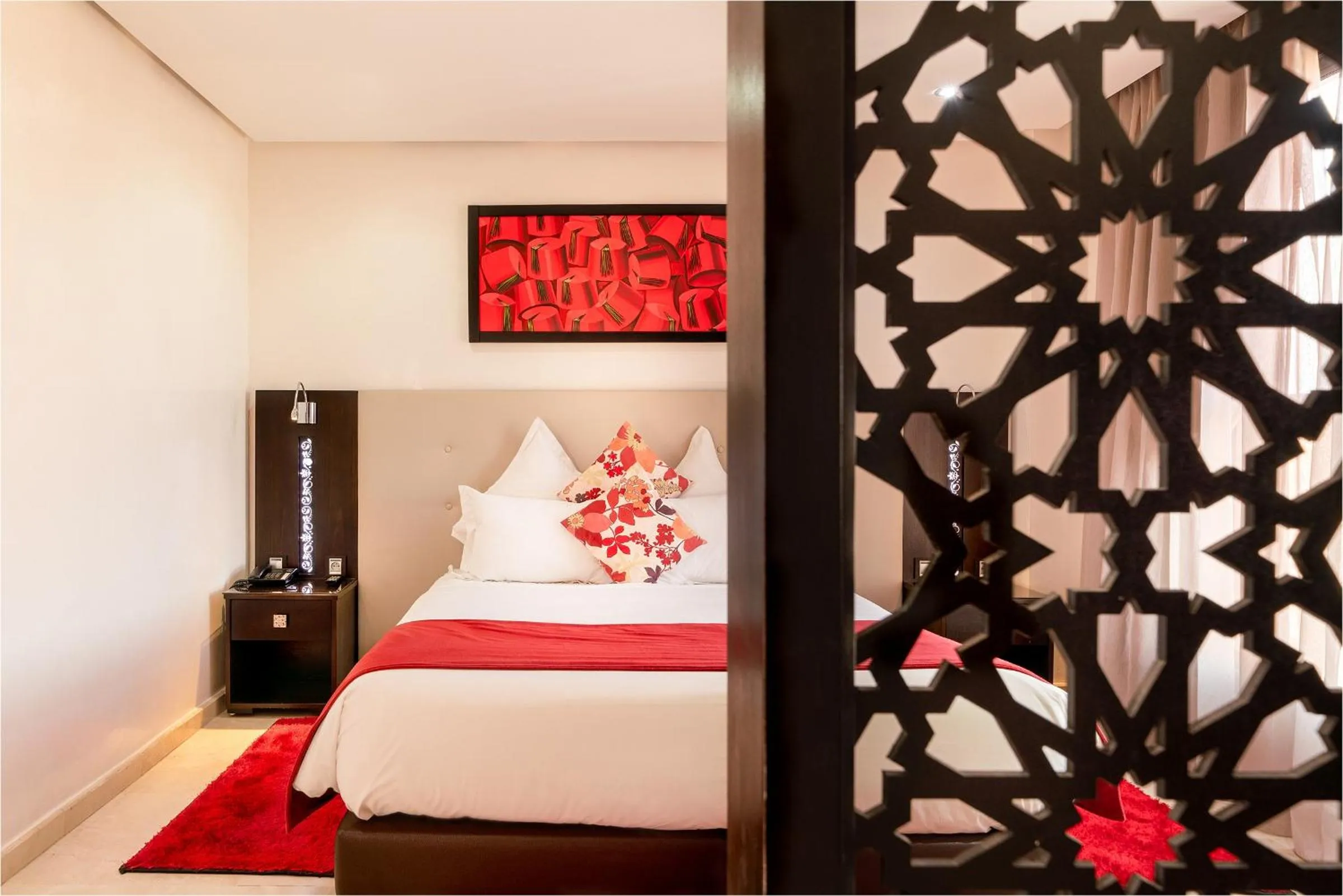 Bed in Palm Menara Hotel Marrakech