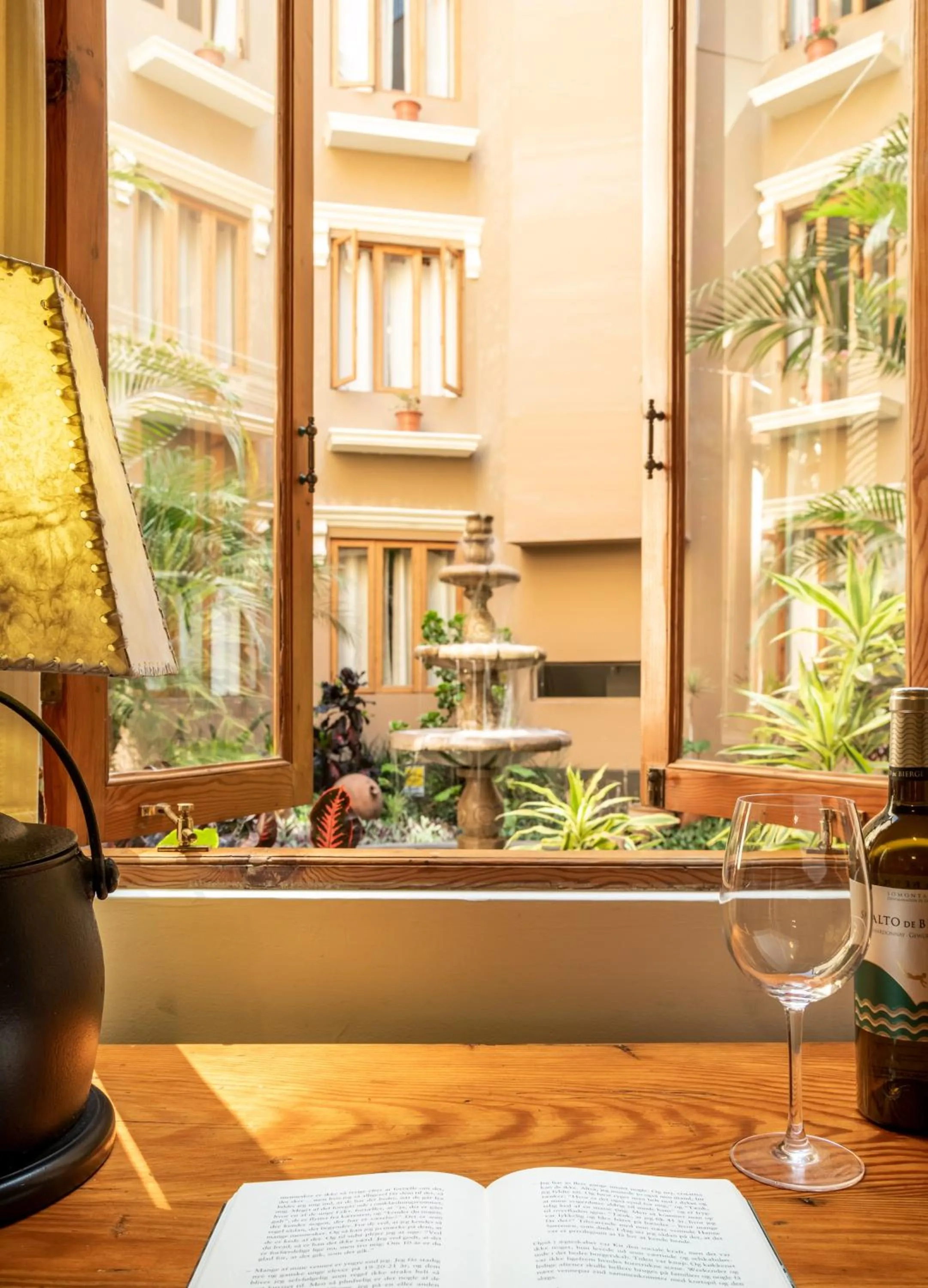 Garden view in Hotel Antigua Miraflores