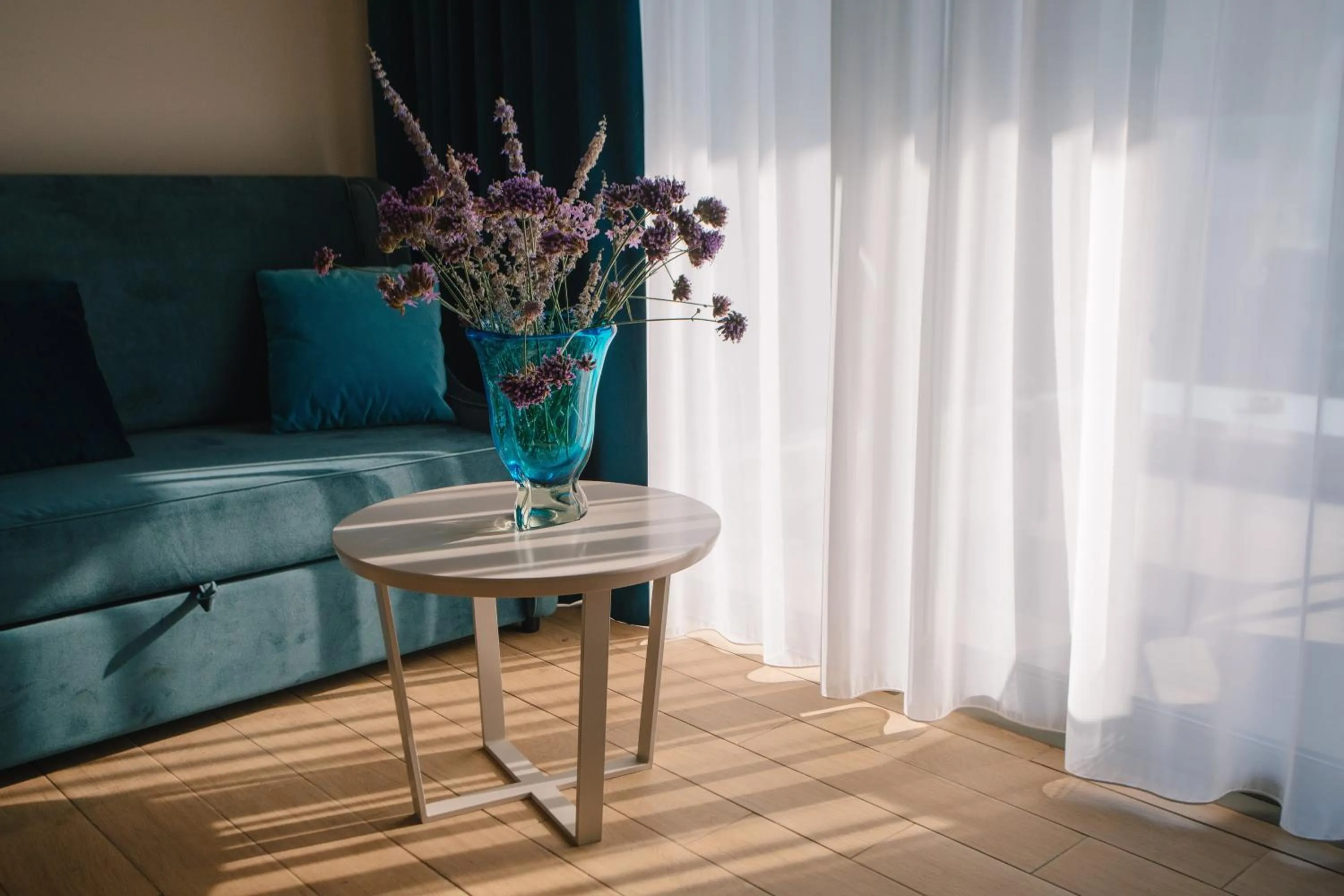 Seating area in Almyros Beach