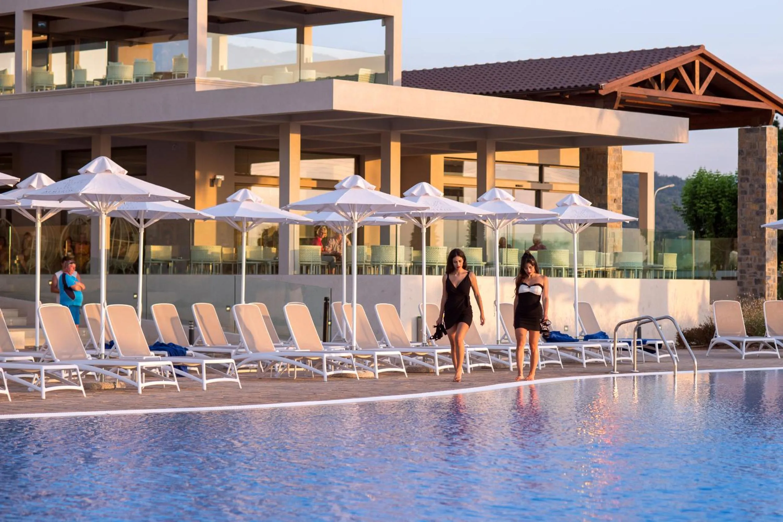 People in Almyros Beach