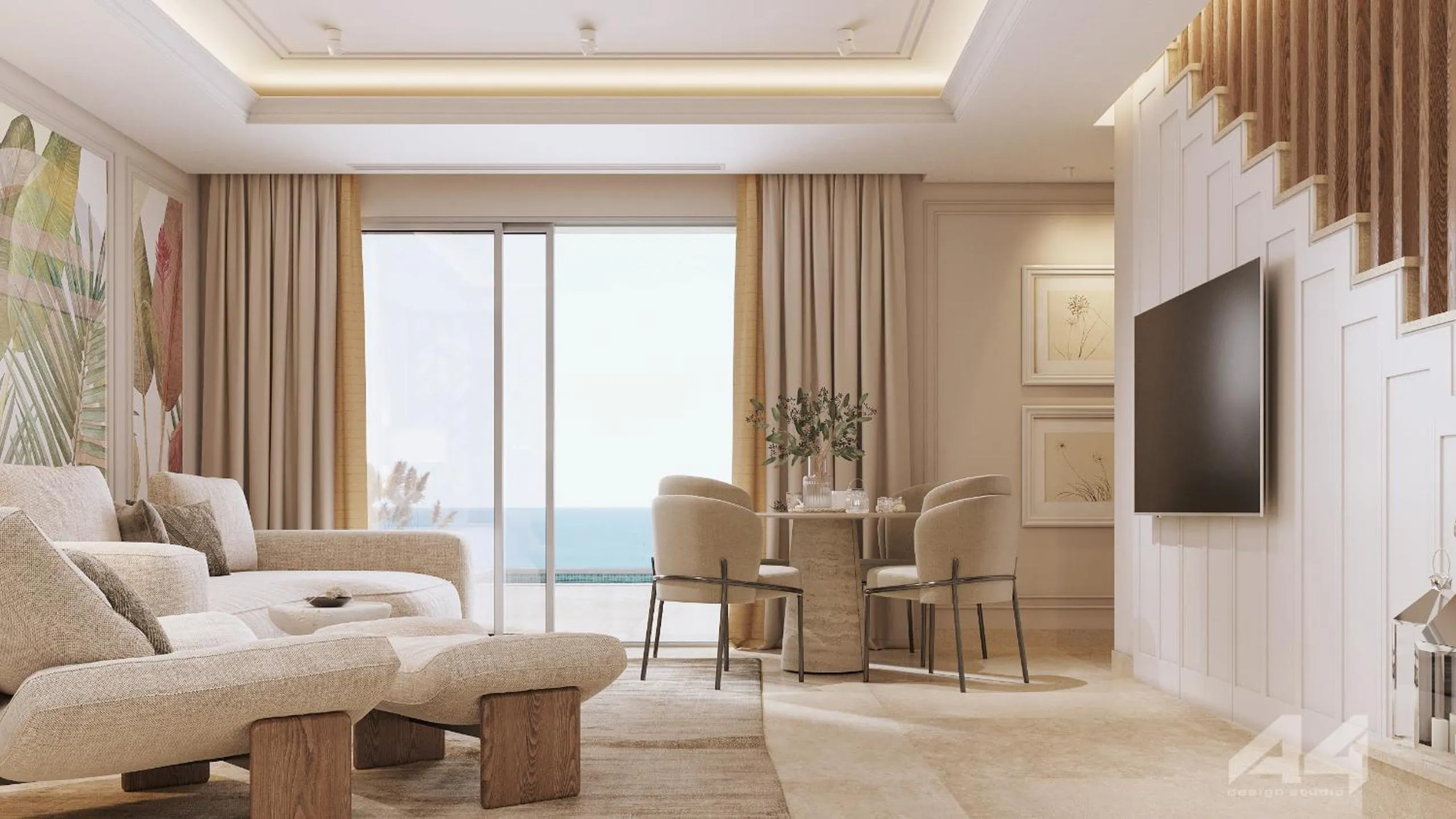 Communal lounge/ TV room in Almyros Beach