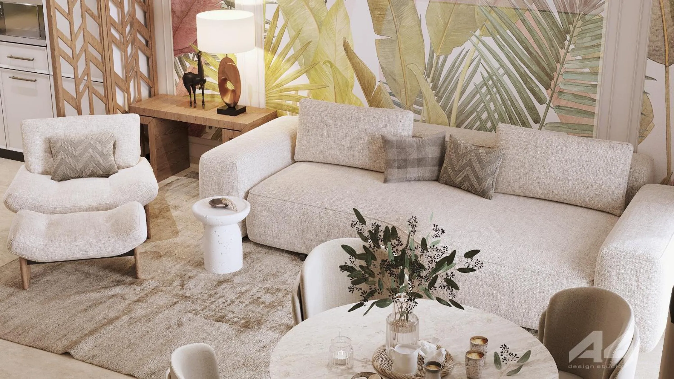 Living room in Almyros Beach