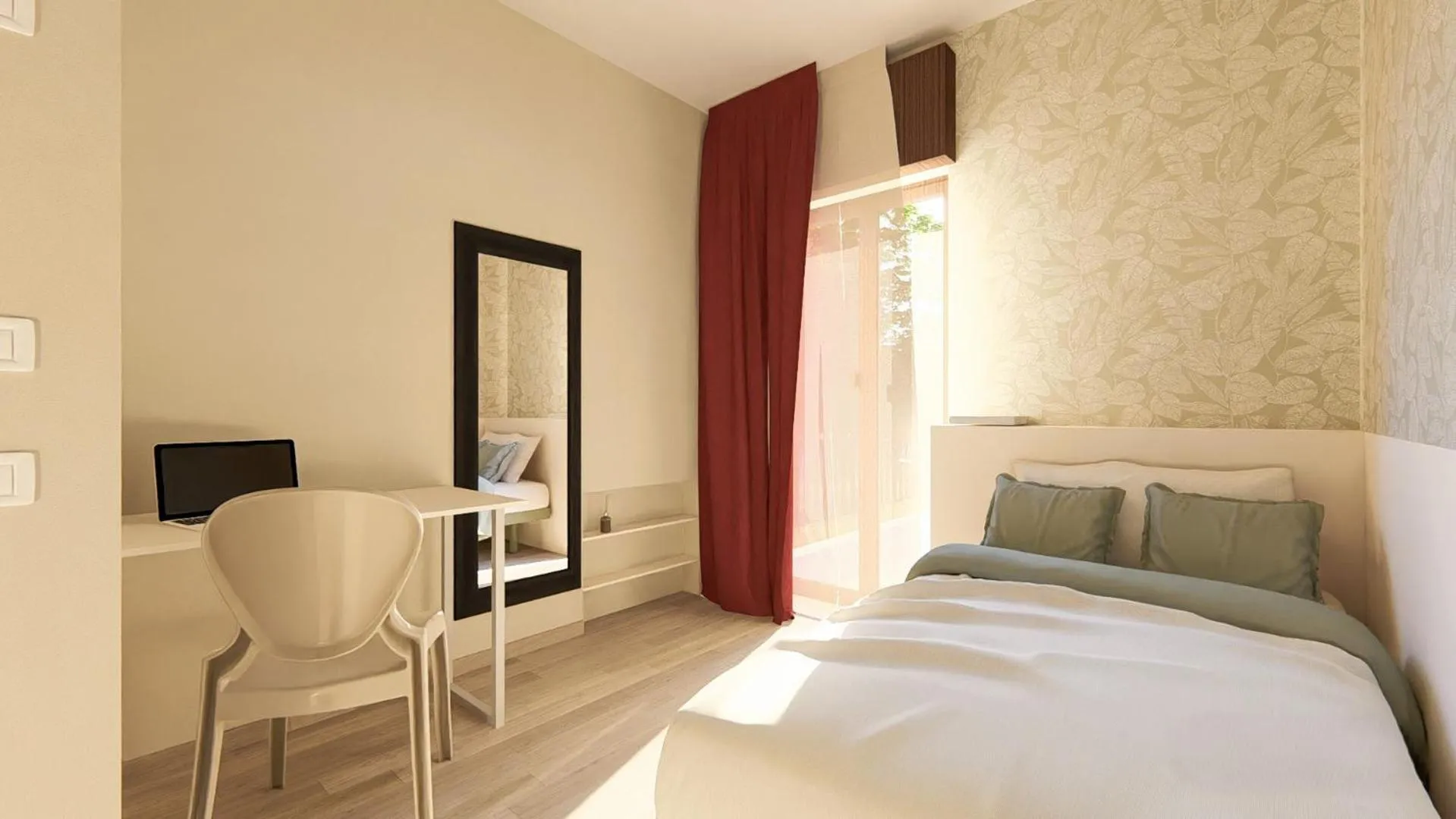 Bed in Hotel Catullo