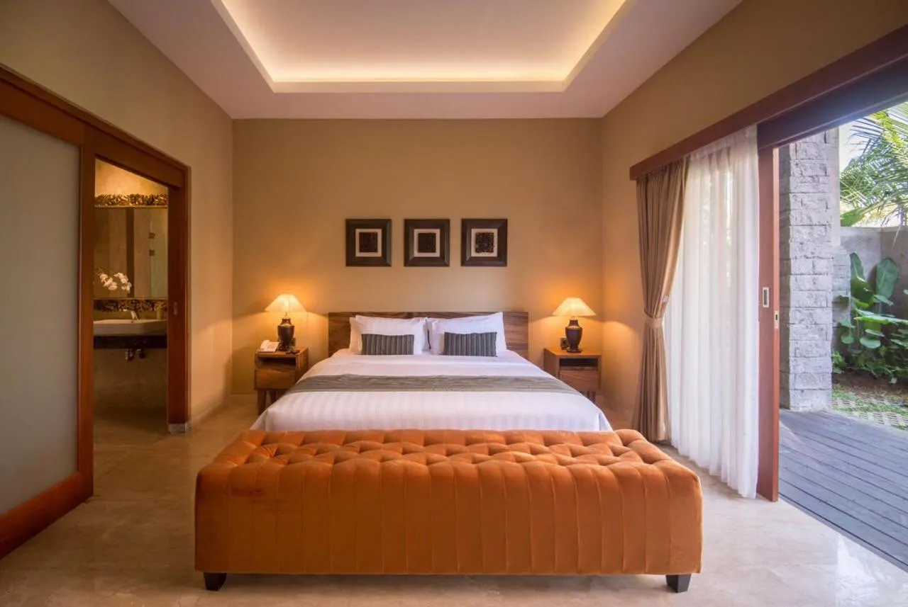 Bed in ILA Villa Ubud