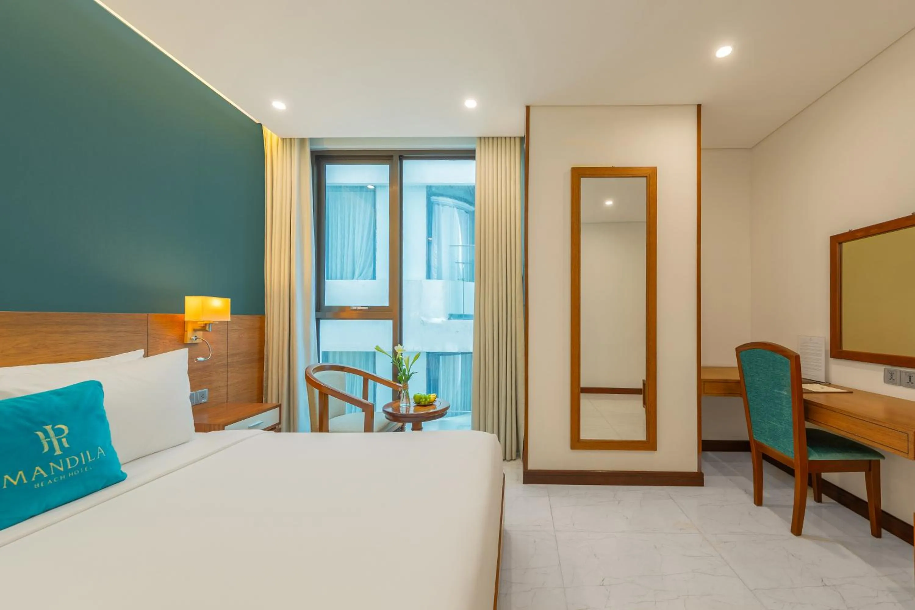 View (from property/room), Bed in Mandila Beach Hotel Danang