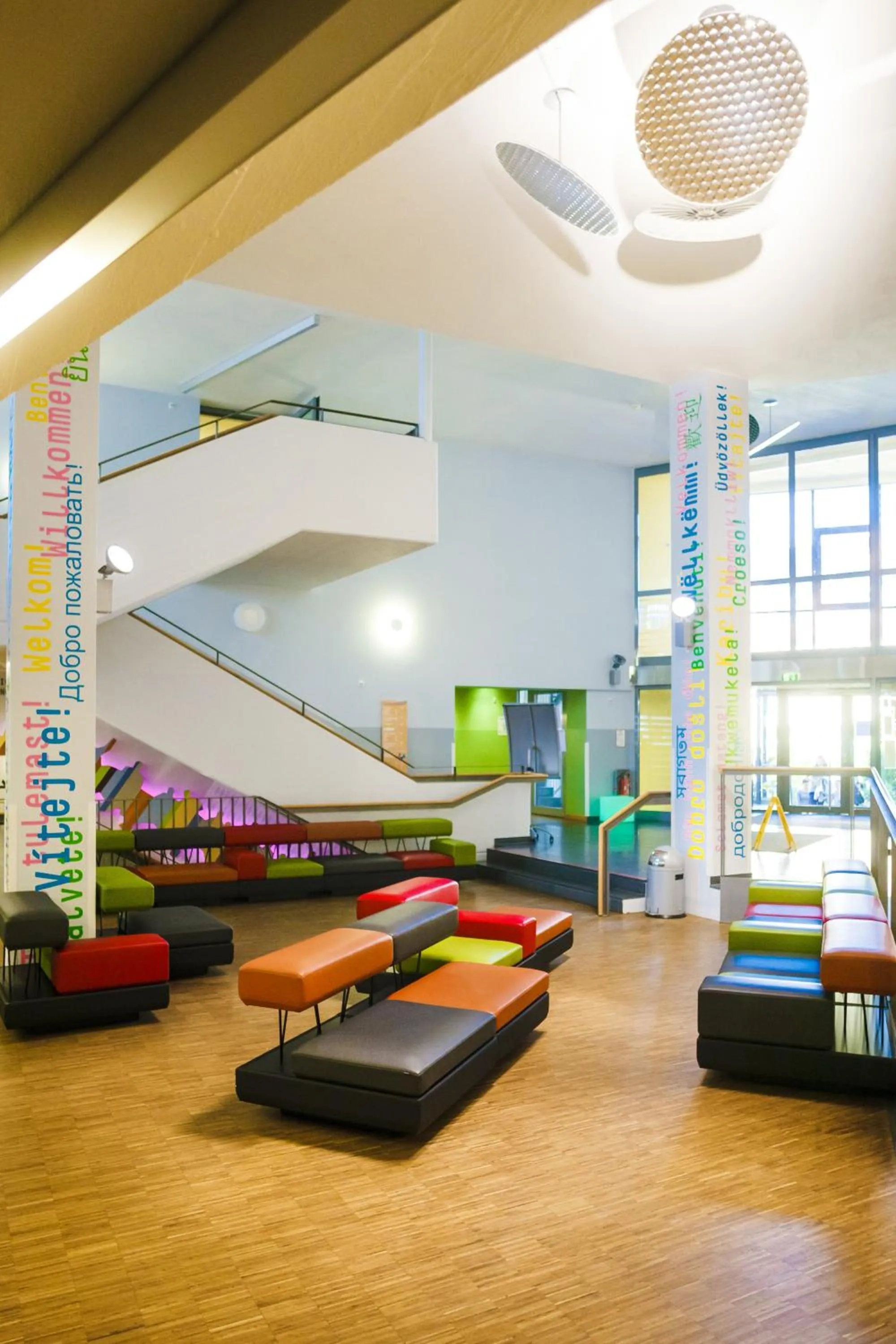 Communal lounge/ TV room in HI Munich Park Youth Hostel