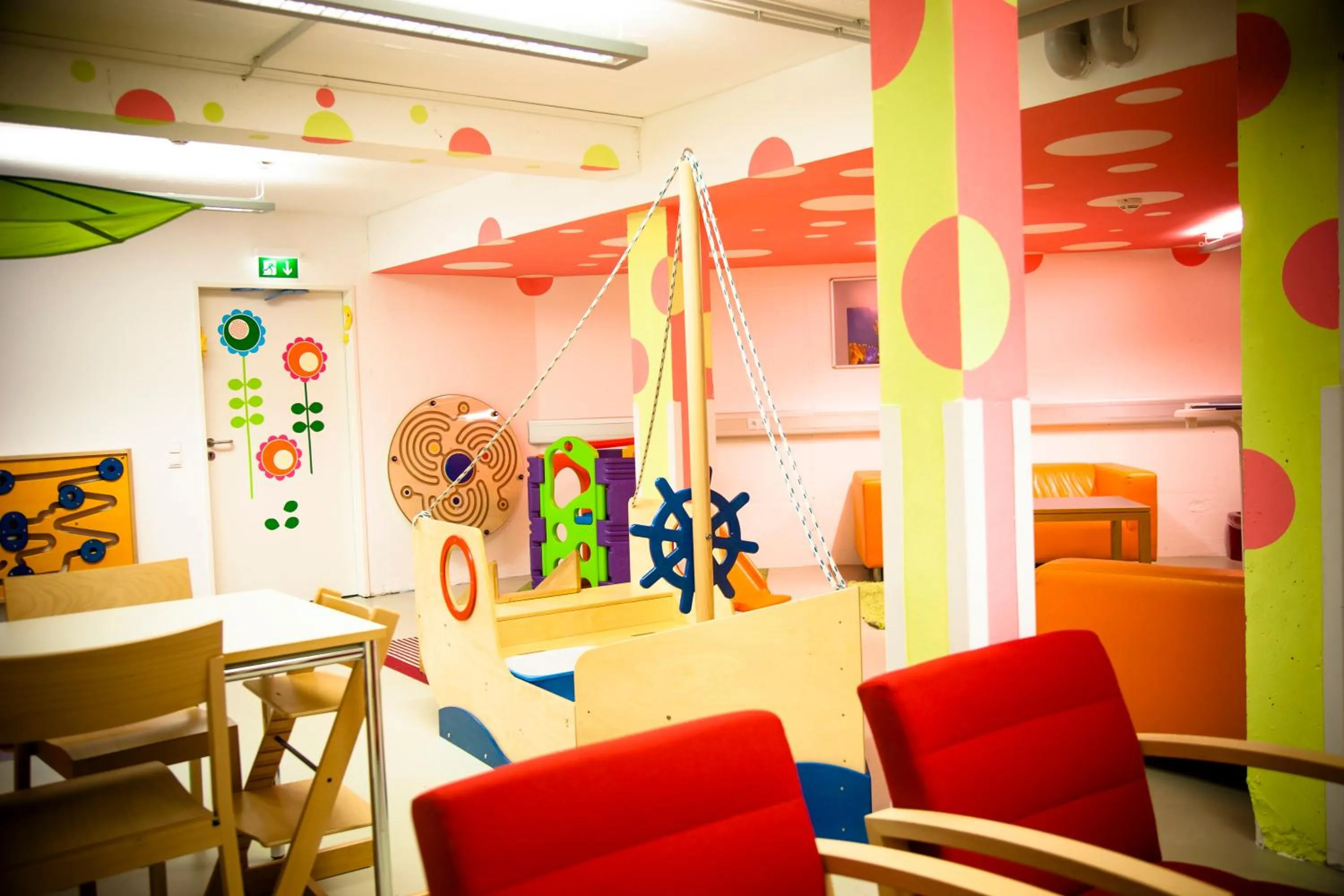 Children play ground in HI Munich Park Youth Hostel