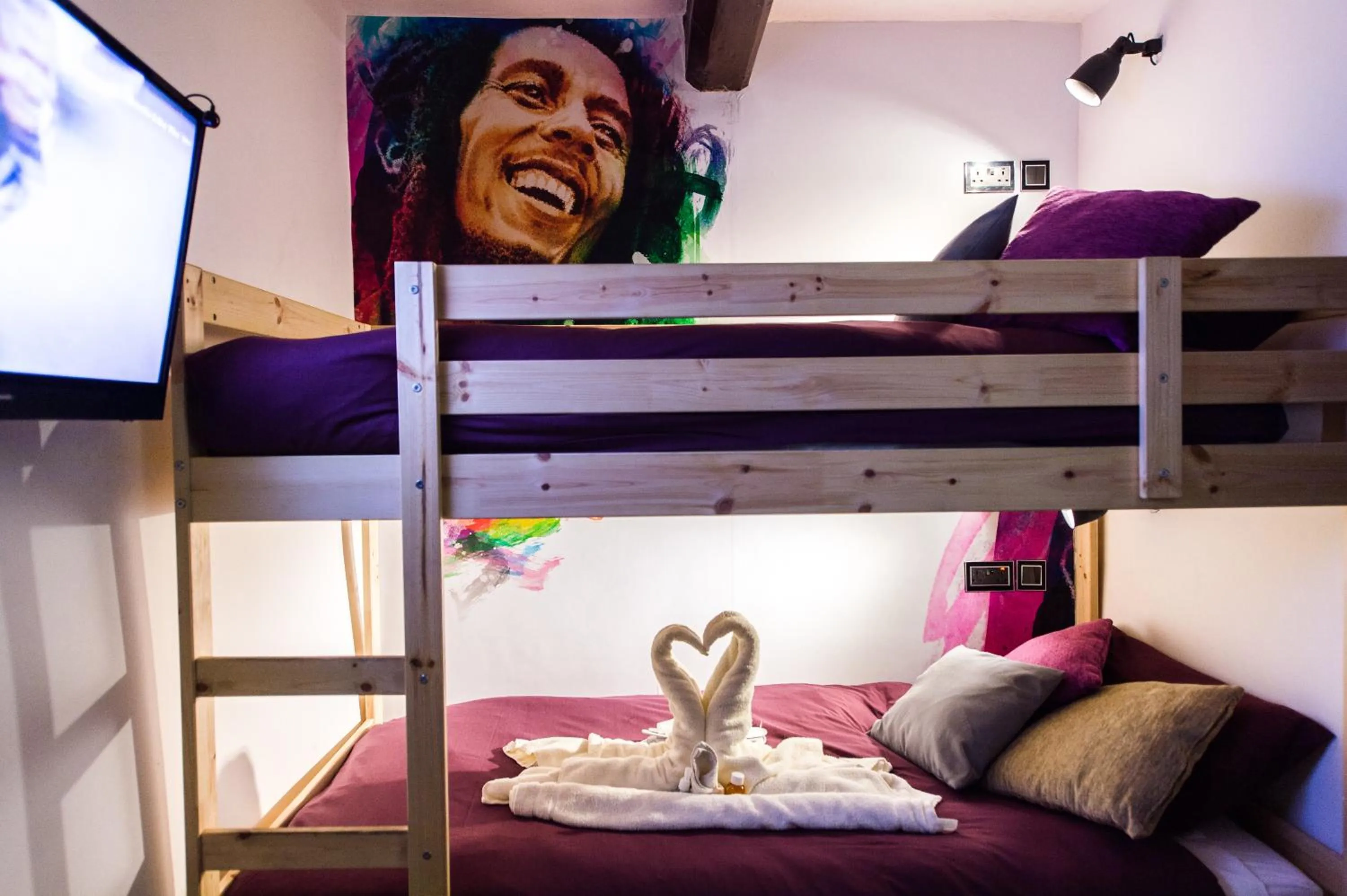 Bed in Backstage Boutique Music Themed Townhouse