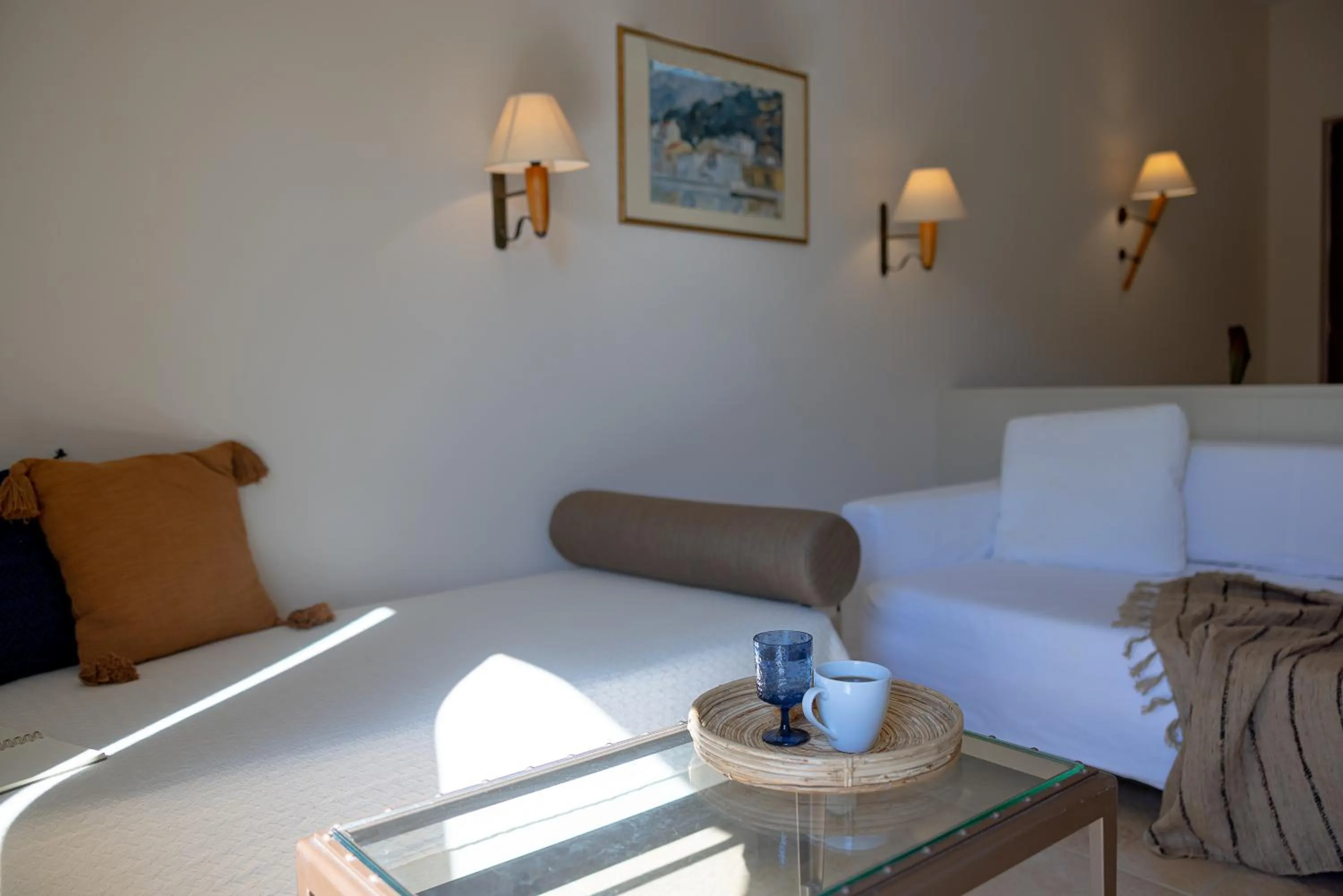 Coffee/tea facilities, Bed in Giannoulis - Grand Bay Beach Resort (Exclusive Adults Only)