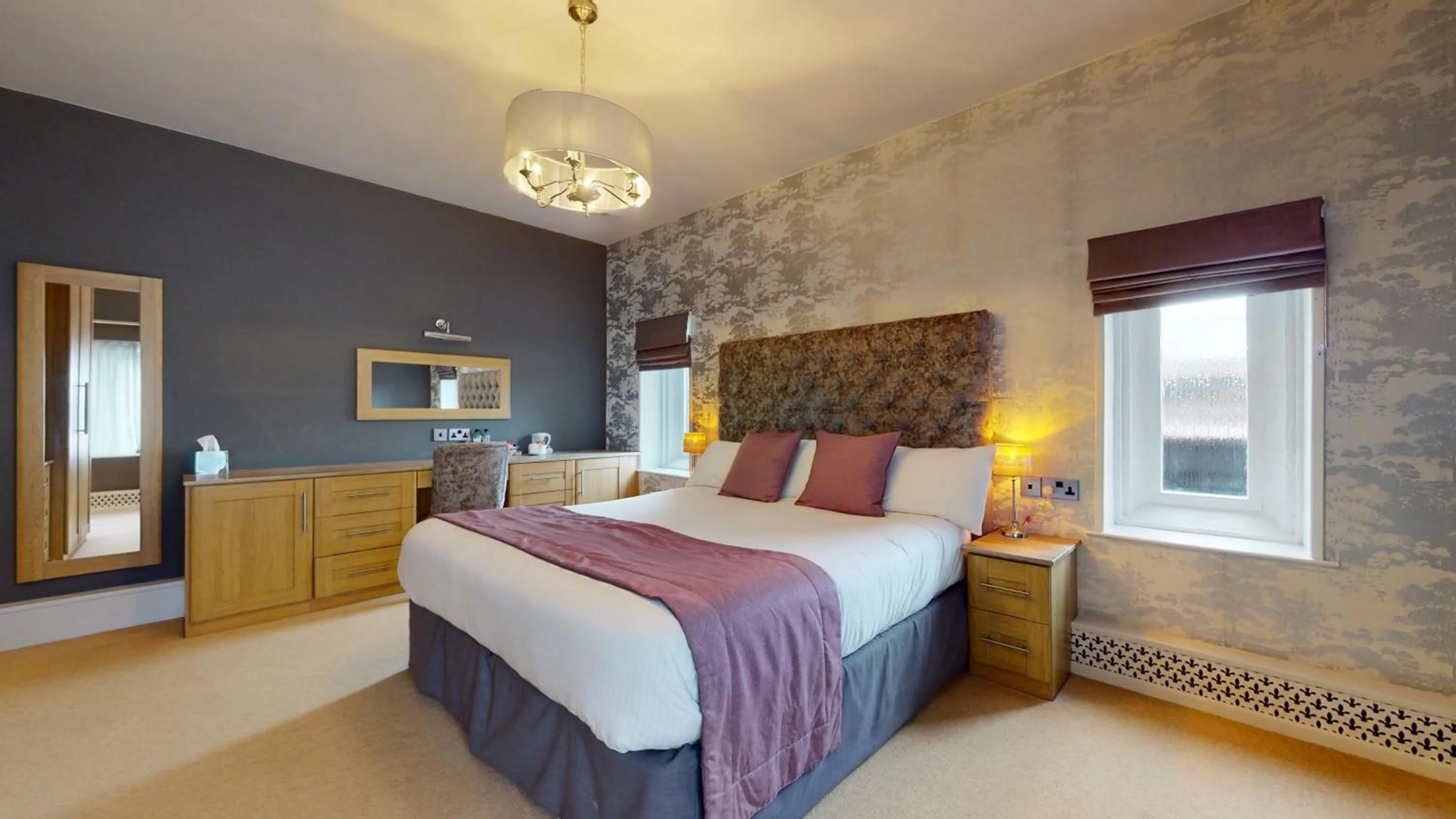 Bed in Stirk House Hotel