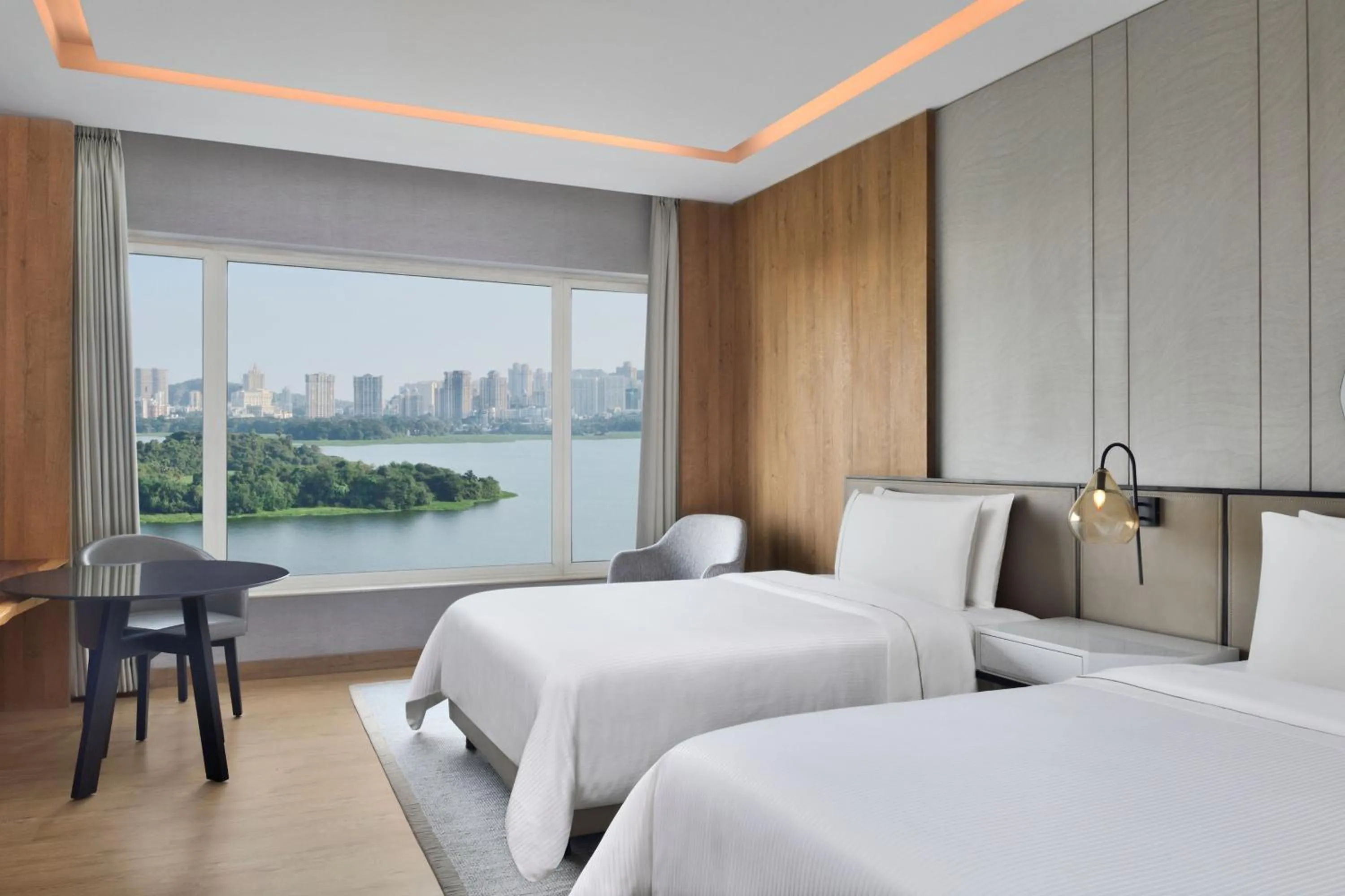 Photo of the whole room, Bed in The Westin Mumbai Powai Lake