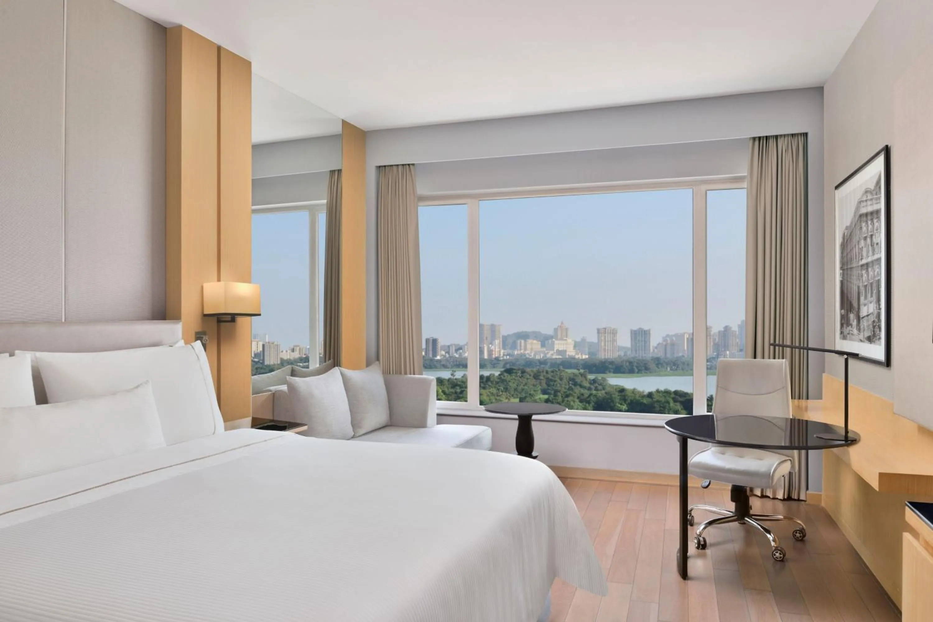 Photo of the whole room, Bed in The Westin Mumbai Powai Lake