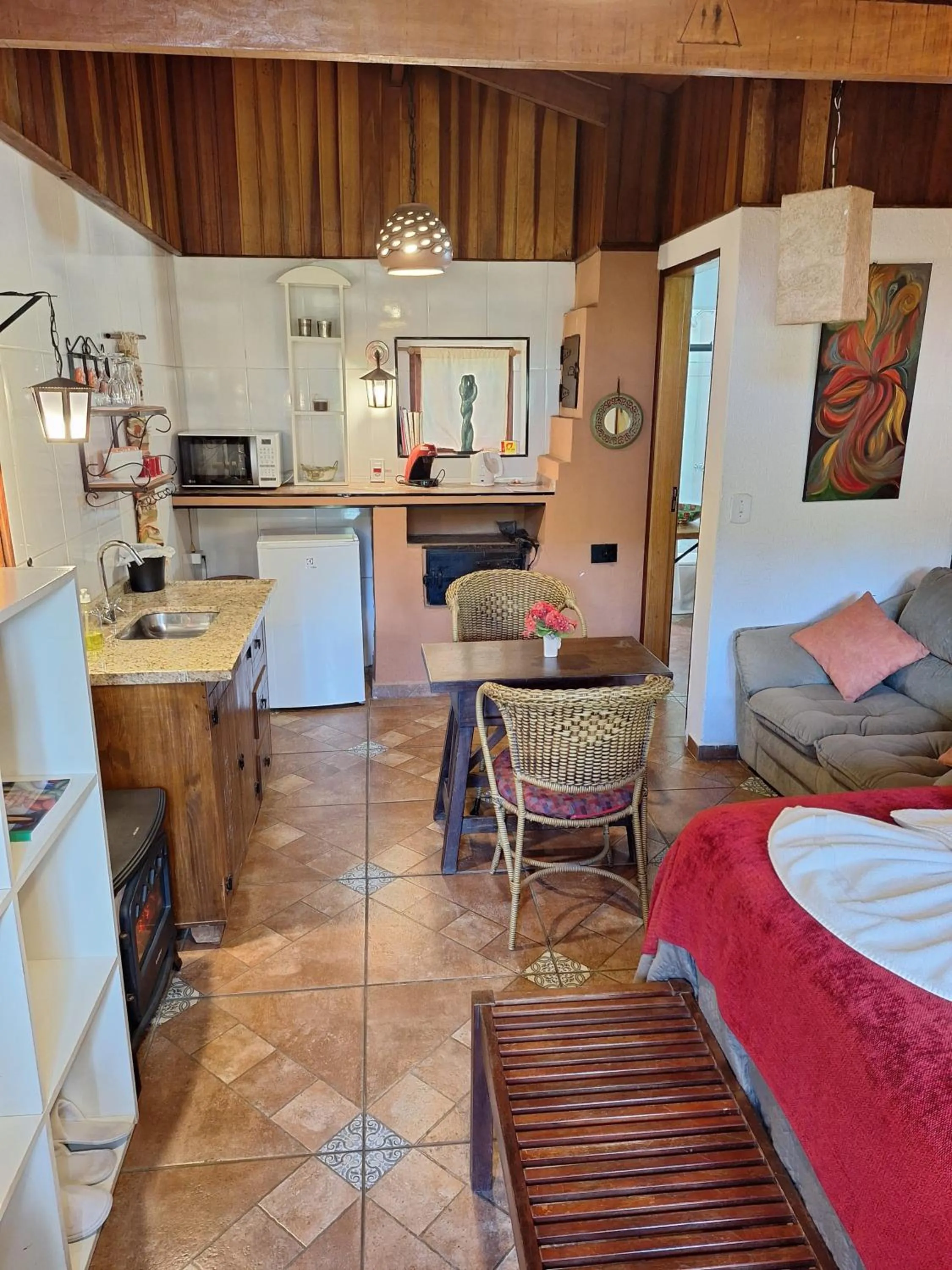 Kitchen or kitchenette in Chalés ANECUEM