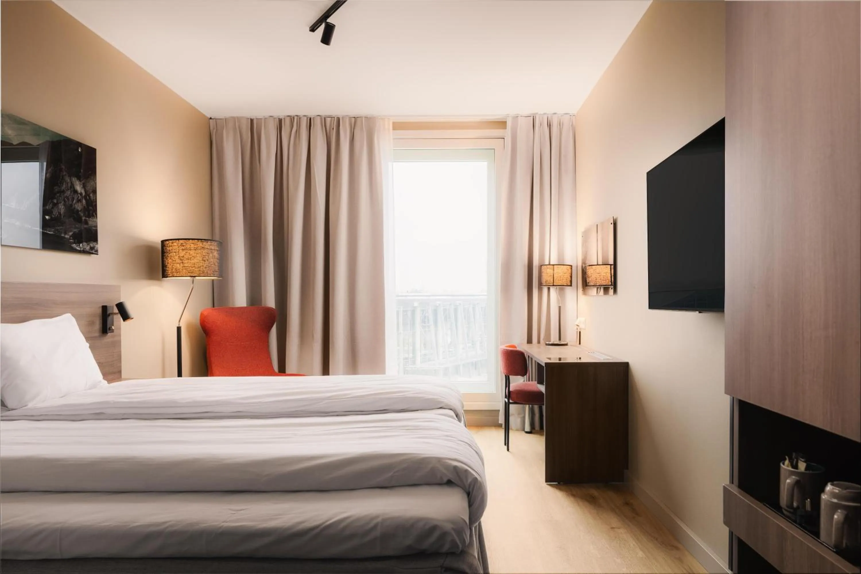 Bedroom, Bed in Scandic Stavanger Airport