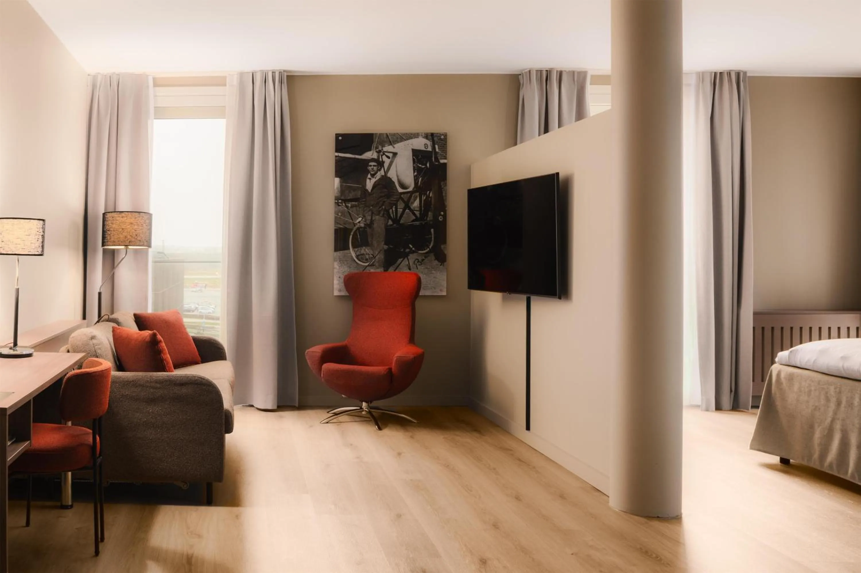 Photo of the whole room, Bed in Scandic Stavanger Airport