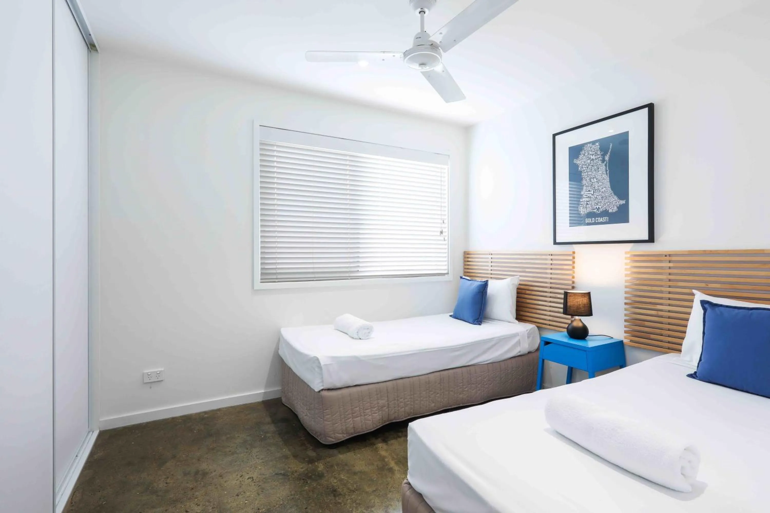 Bedroom, Bed in Sandbox Apartments