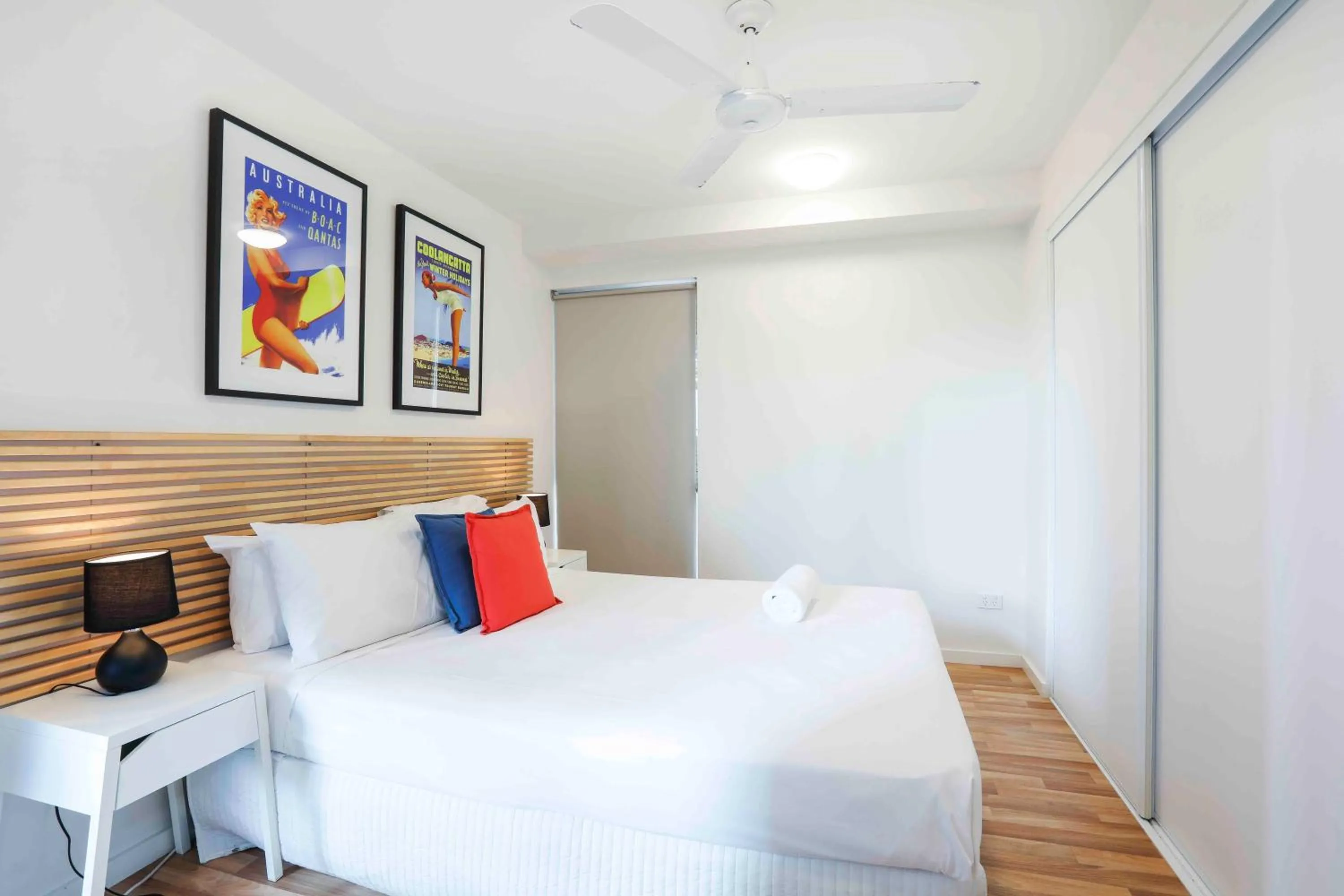 Bedroom, Bed in Sandbox Apartments