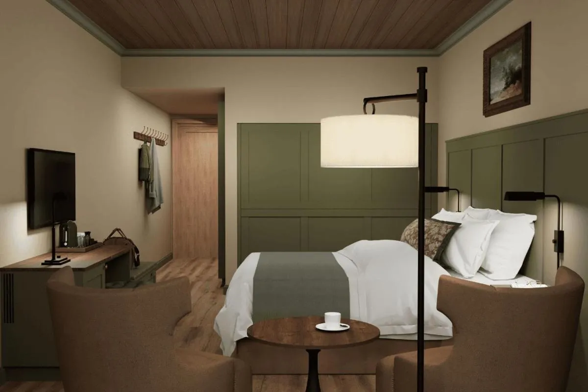 Bed in Dr. Holms Hotel