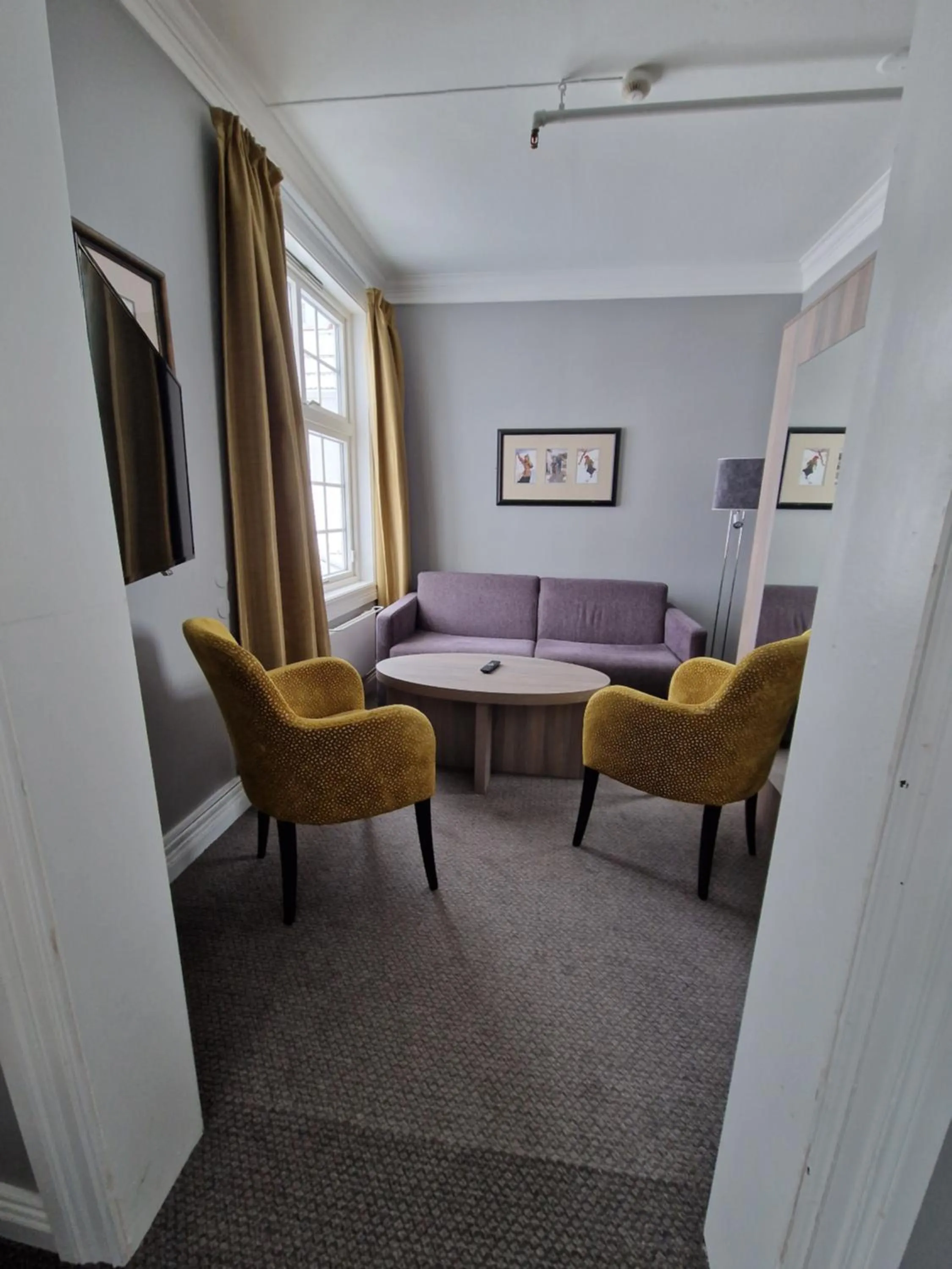 Living room in Dr. Holms Hotel