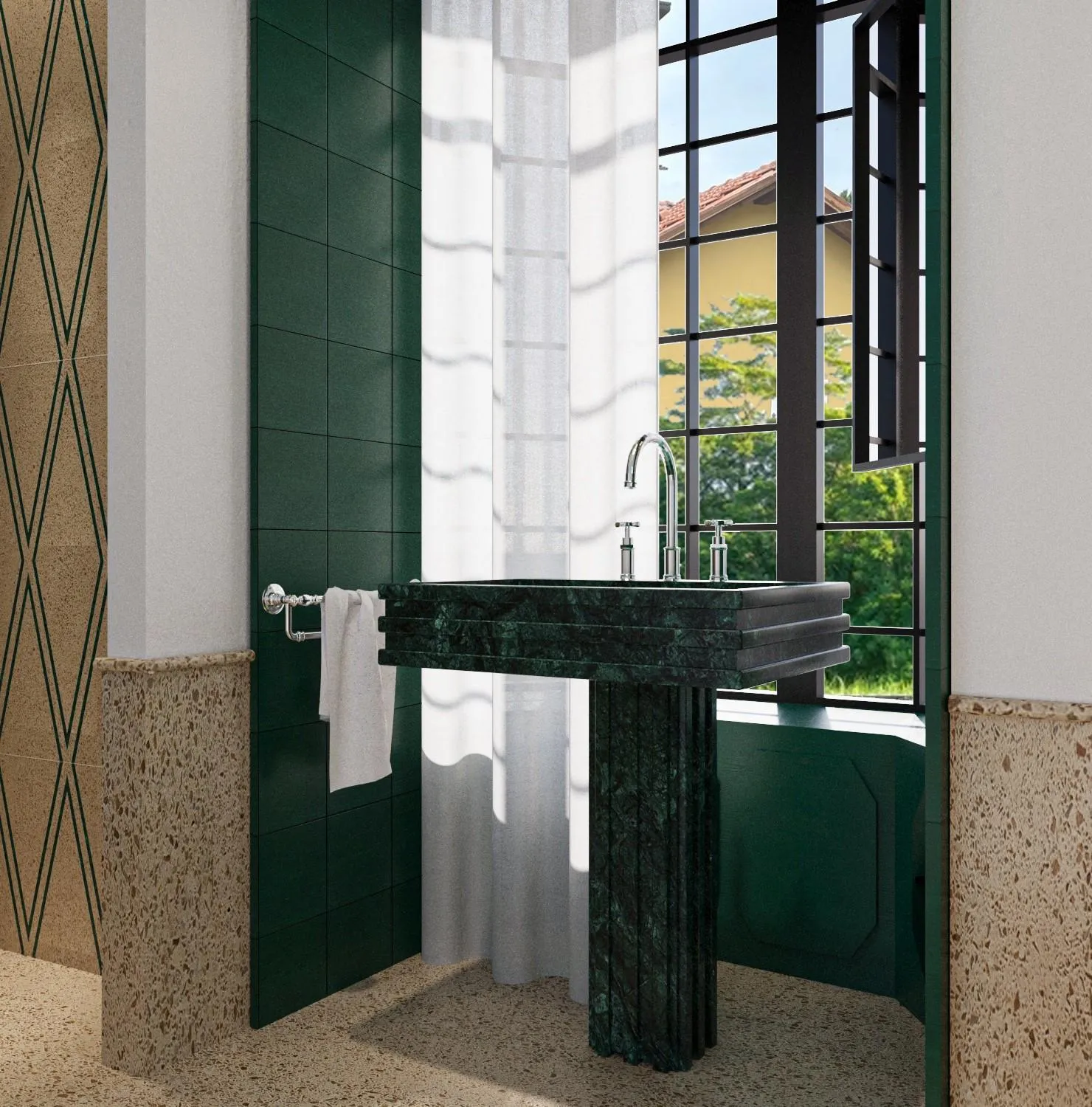 Bathroom in Hotel du Lac Varenna