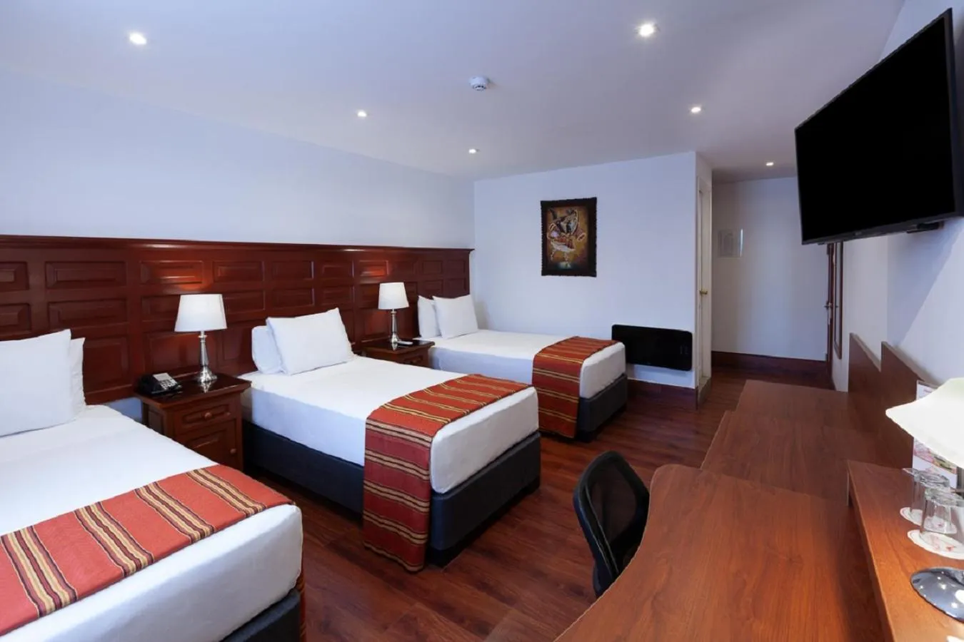 Bed in Terra Andina Colonial Mansion