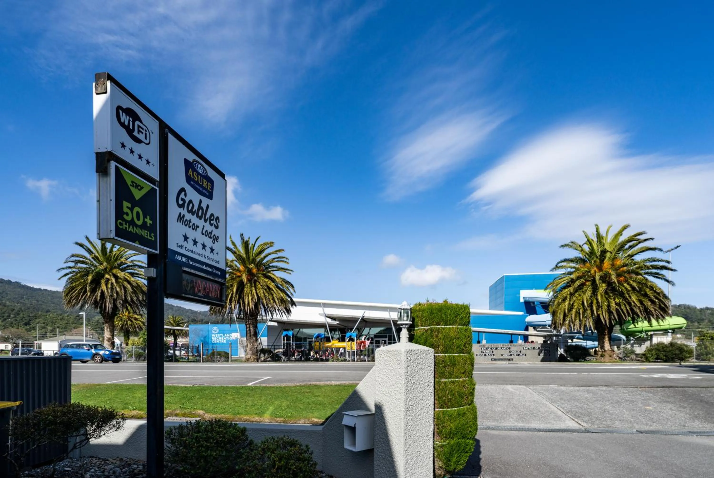 Logo/Certificate/Sign in ASURE Gables Motor Lodge