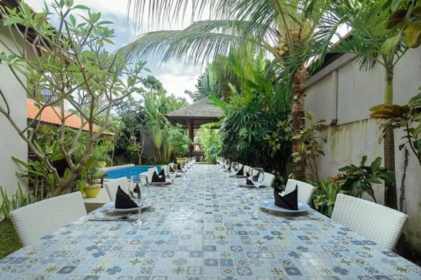 Dining area in Mawar Estate by Villas Direct Bali