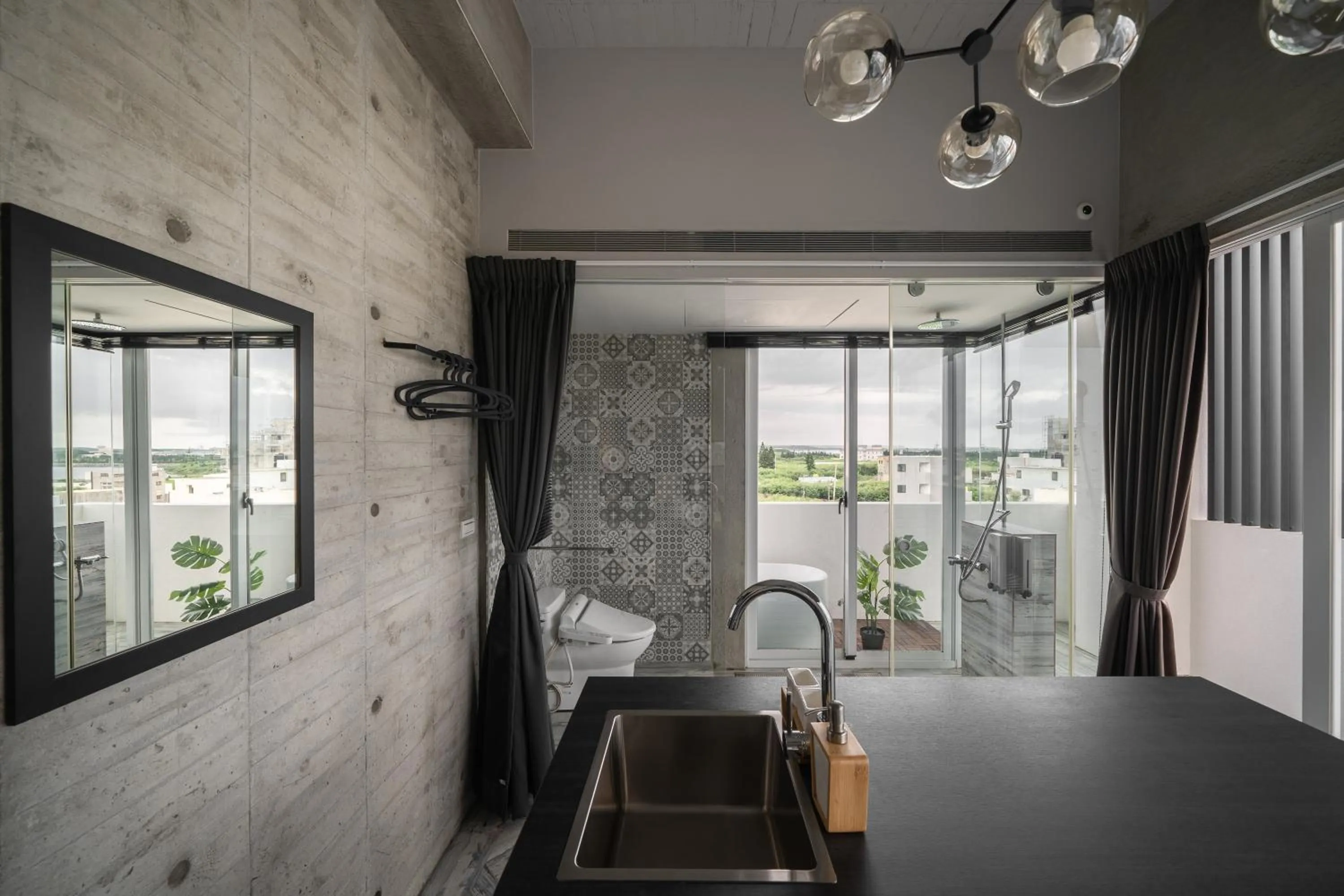 Bathroom in Color Coral Boutique Hotel