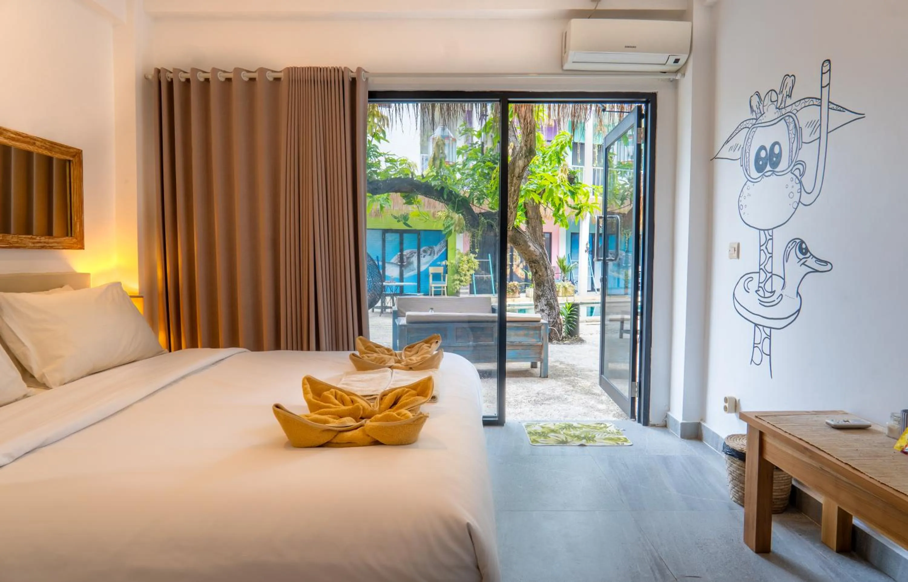 Bed in Dragon Dive Komodo Dive Resort