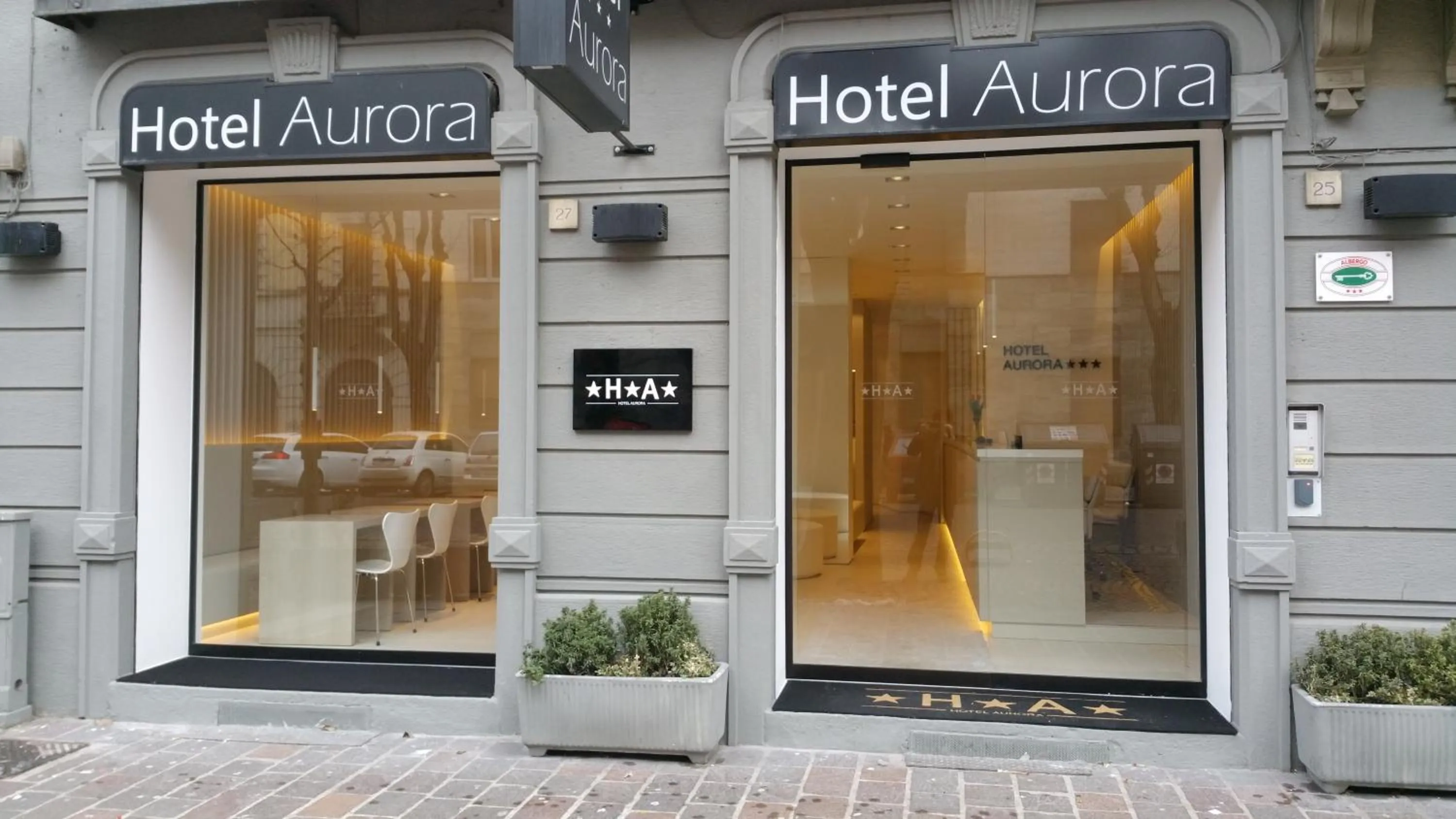 Facade/entrance in Hotel Aurora