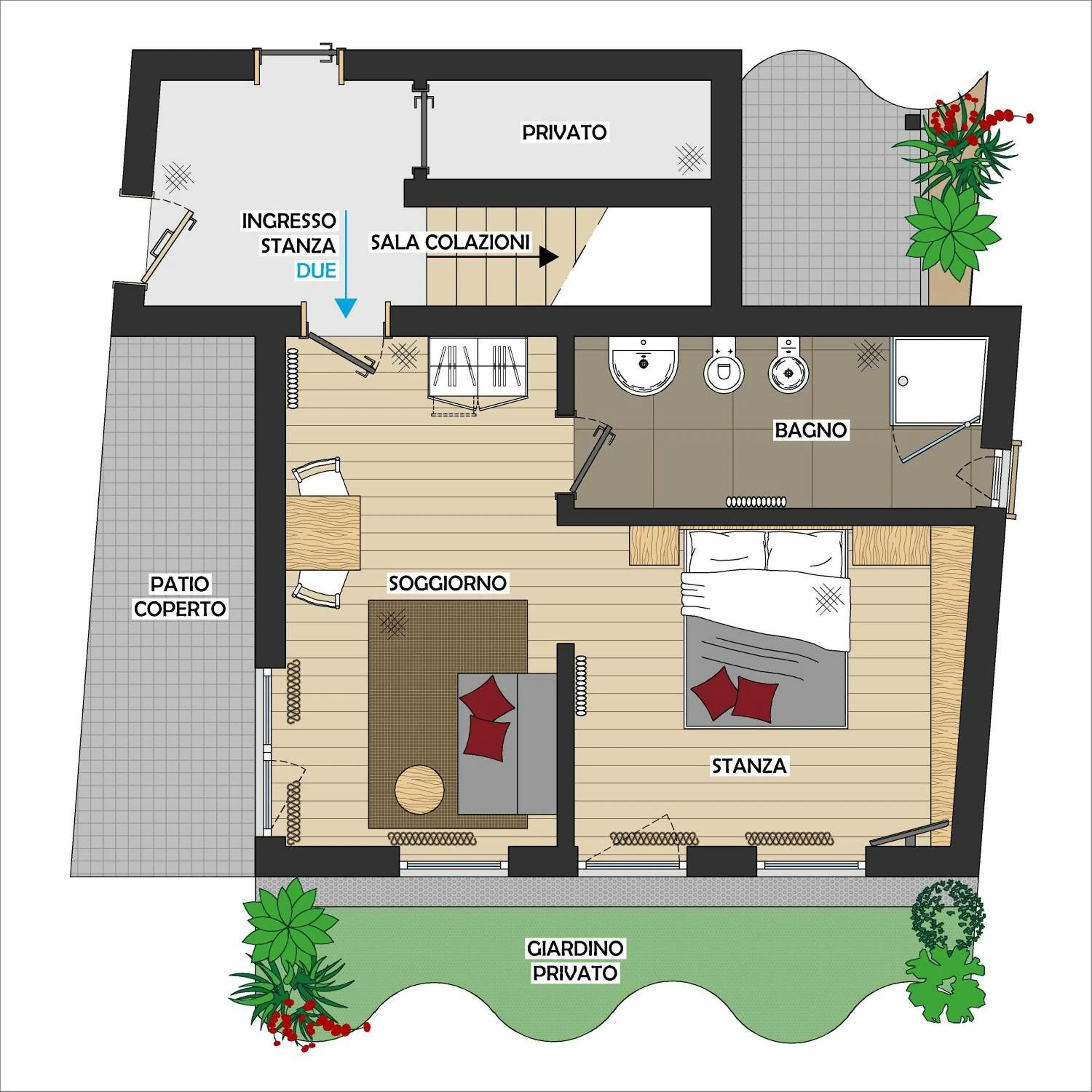 Floor plan in B&B Lupo