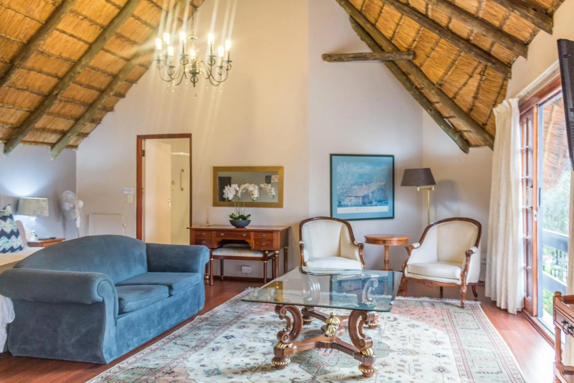 Living room in Thatchfoord Lodge