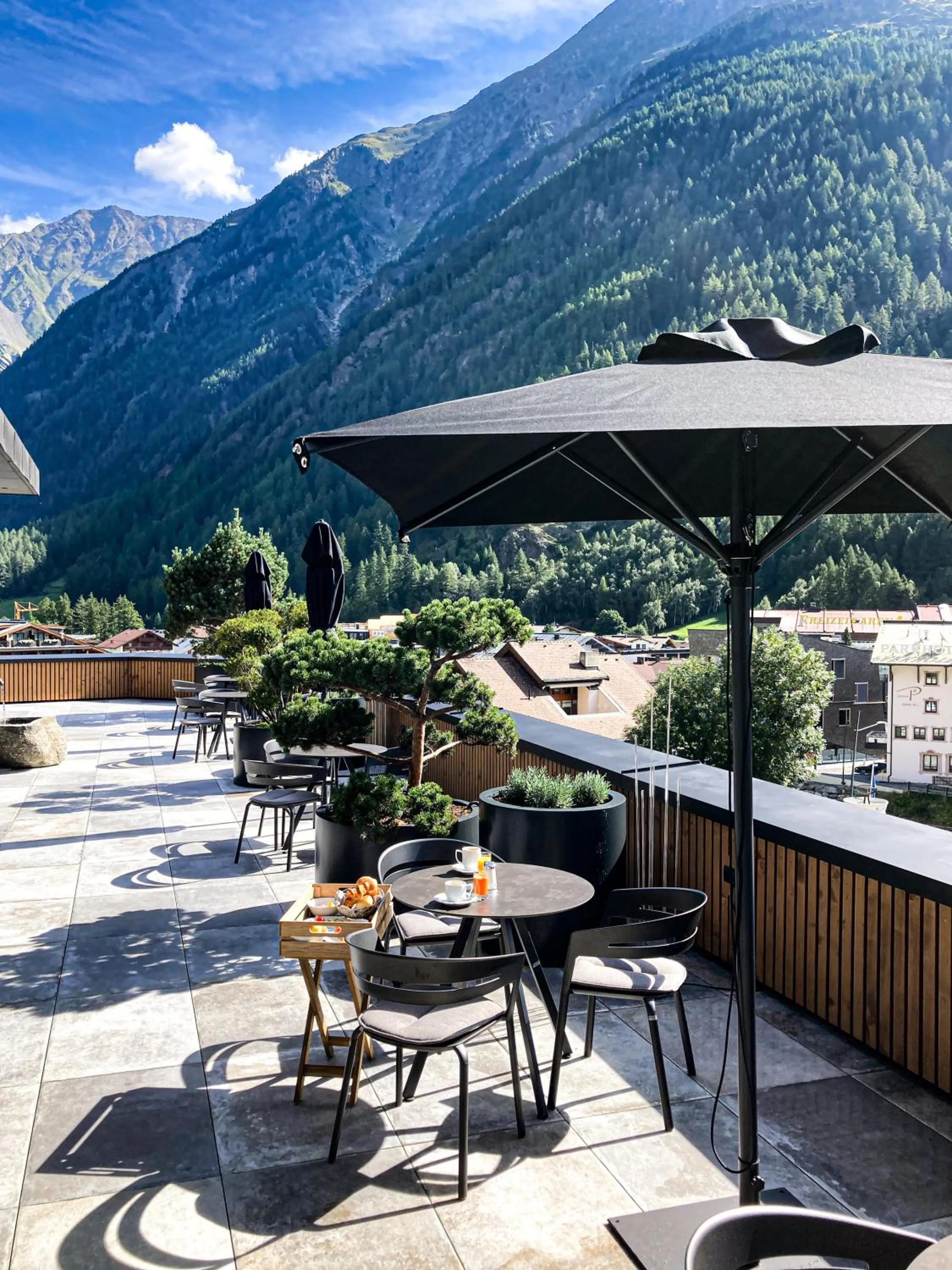 Balcony/Terrace in Hotel Alpina Sölden - Adults Only