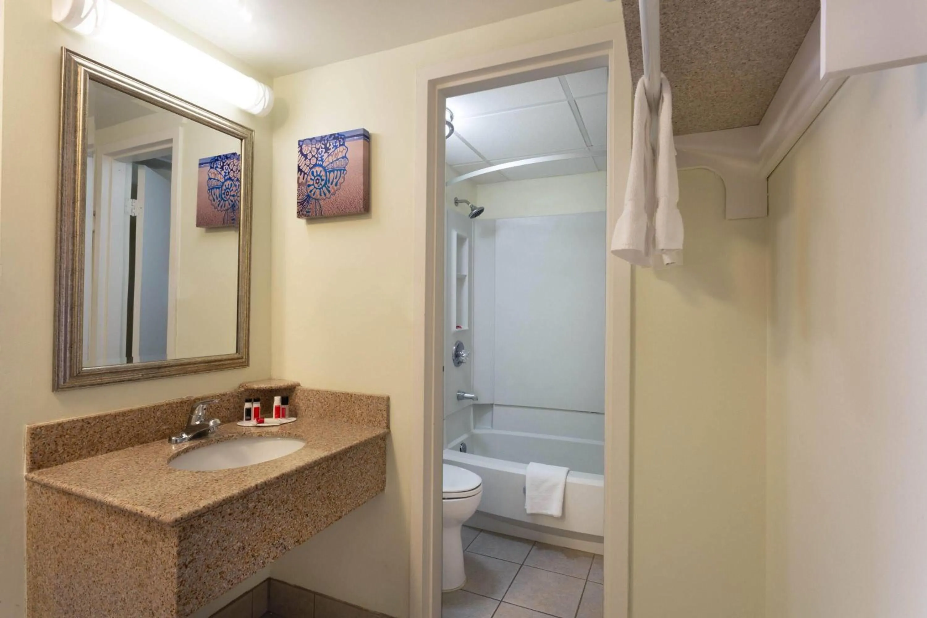Bathroom in Ramada Plaza by Wyndham Virginia Beach Oceanfront