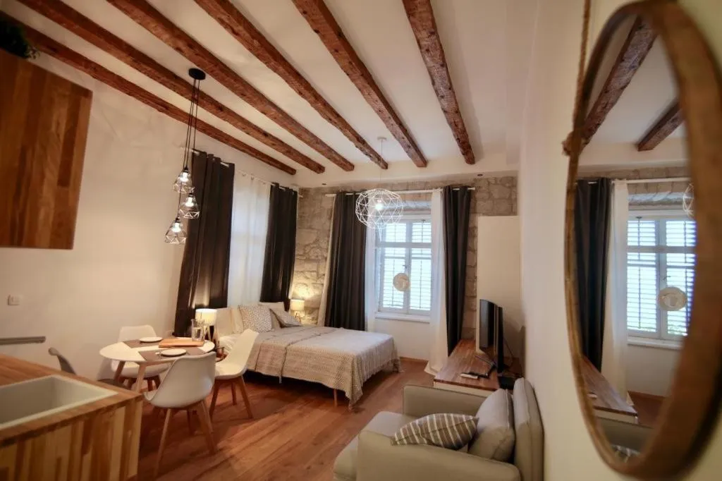 Living room, Bed in Apartments Cava Dubrovnik