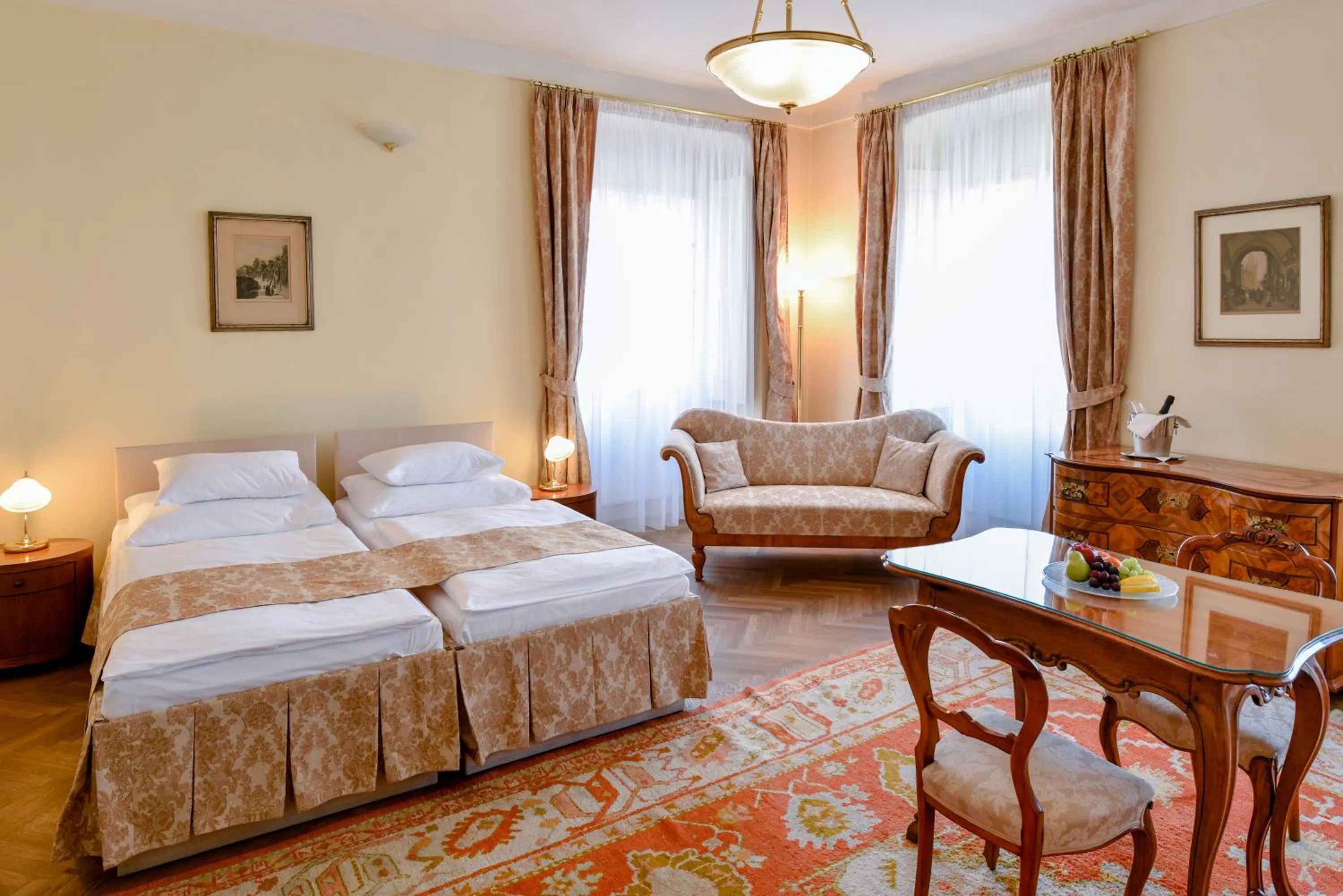 Bedroom, Bed in Château Liblice