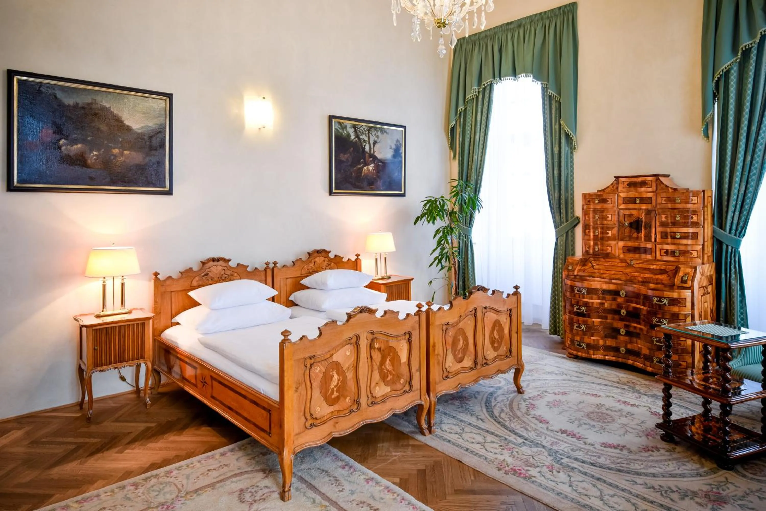 Bedroom, Bed in Château Liblice