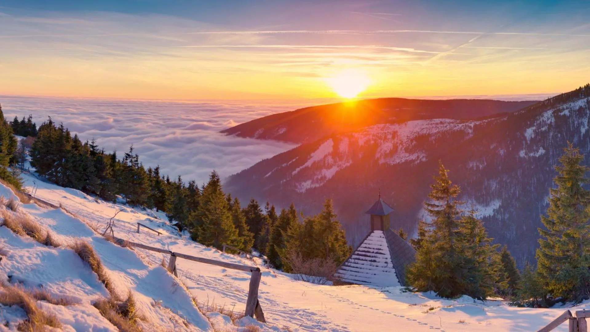 Skiing in Hotel Červenohorské sedlo