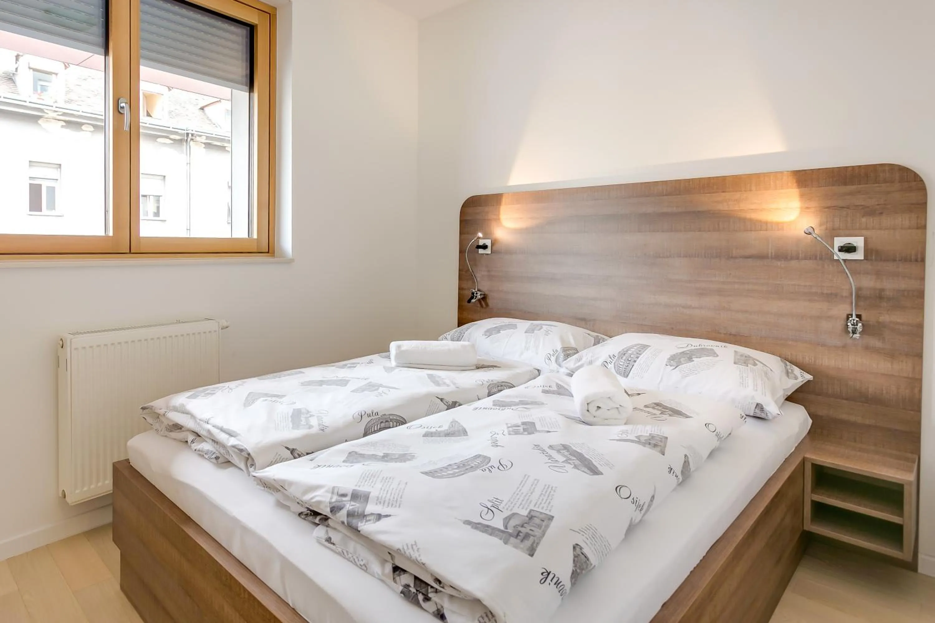 Bedroom, Bed in Modern Two-Bedroom Apartment, Free Garage Parking