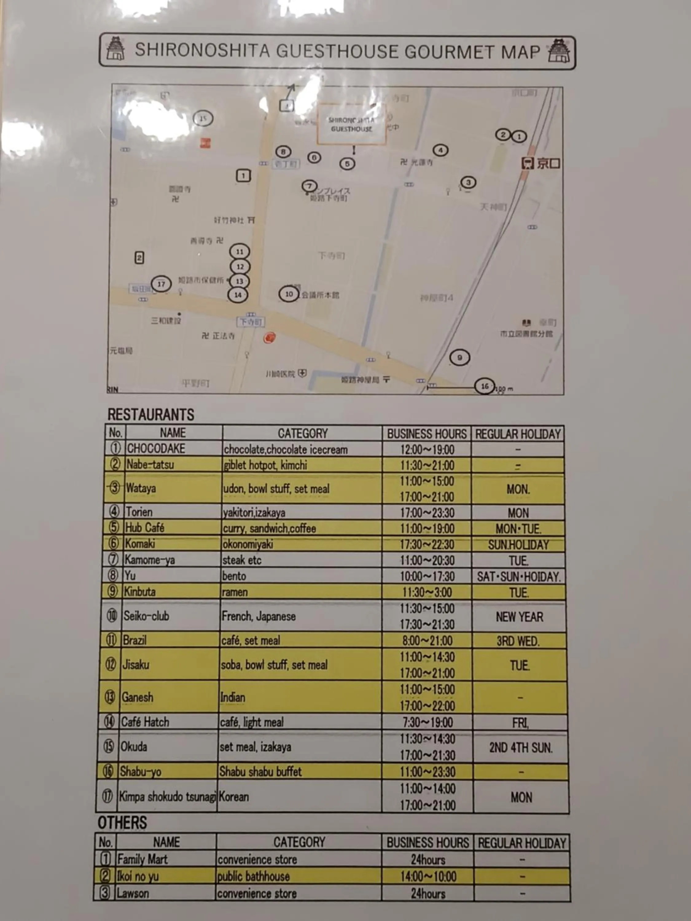 Living room in Shironoshita Guesthouse