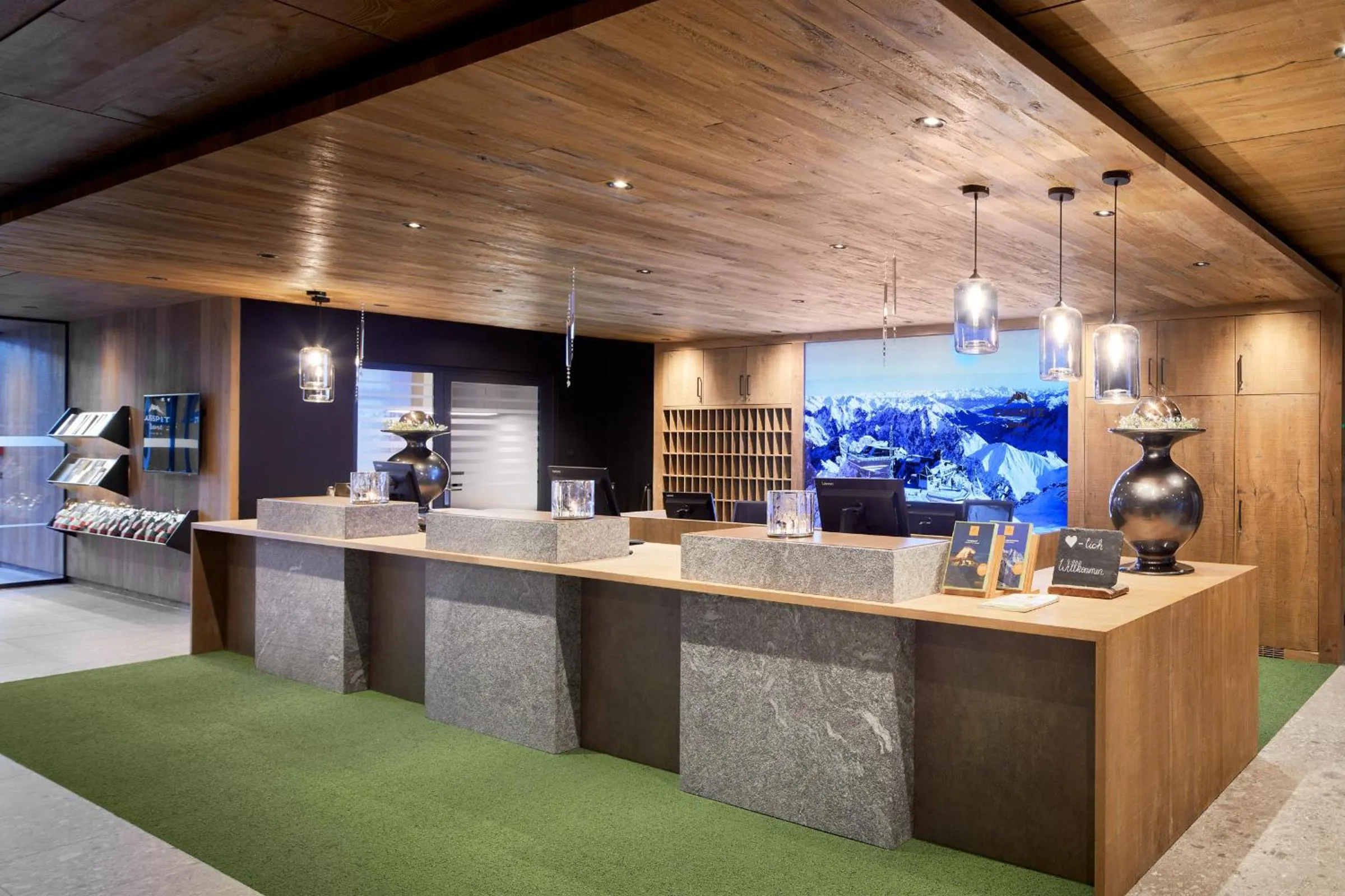 Lobby or reception in Zugspitz Resort